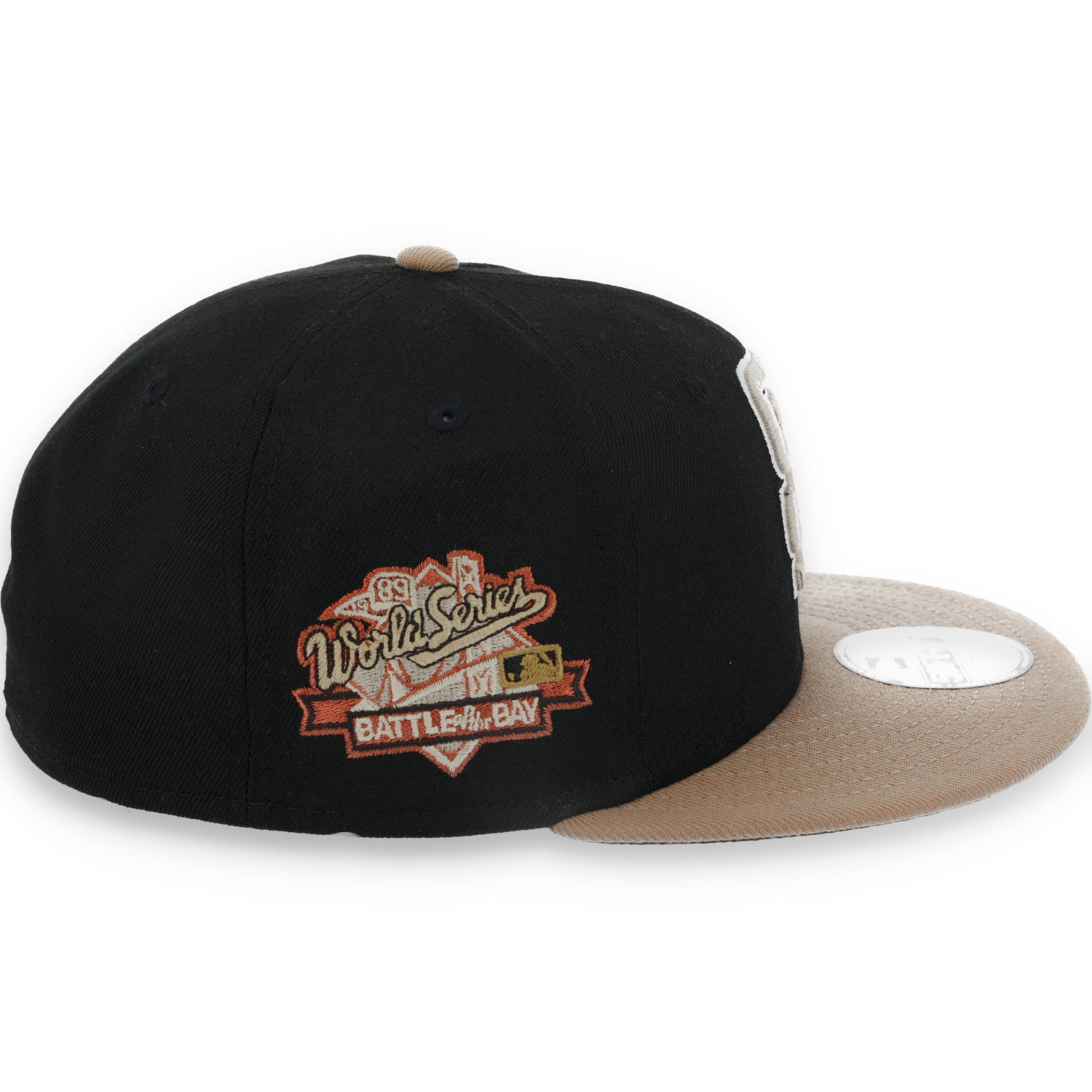 New Era San Francisco Giants  1989 Battle Of The Bay Side patch 59FIFTY Fitted Hat-Black/Khaki