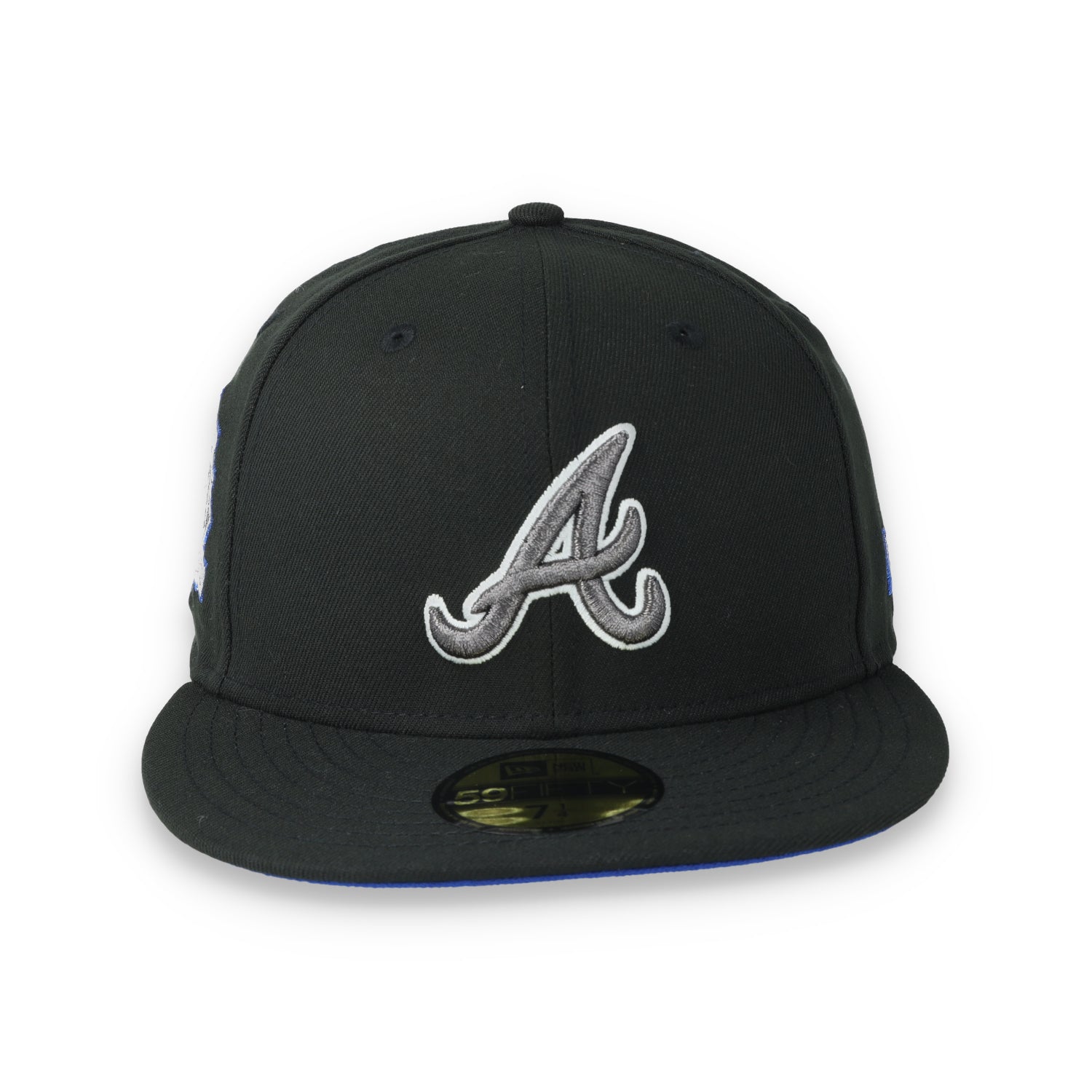 New Era Atlanta Braves 150th Anniversary Side Patch 59FIFTY Fitted Hat-Metallic Grey/Black