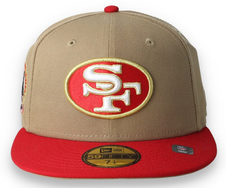 Exclusive San Francisco 49ers 40th Anniversary Side Patch 59FIFTY Fitted Hat- Khaki