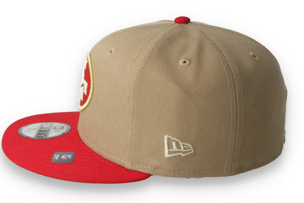 Exclusive San Francisco 49ers 40th Anniversary Side Patch 59FIFTY Fitted Hat- Khaki