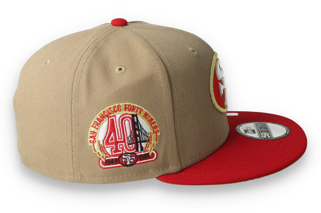 Exclusive San Francisco 49ers 40th Anniversary Side Patch 59FIFTY Fitted Hat- Khaki