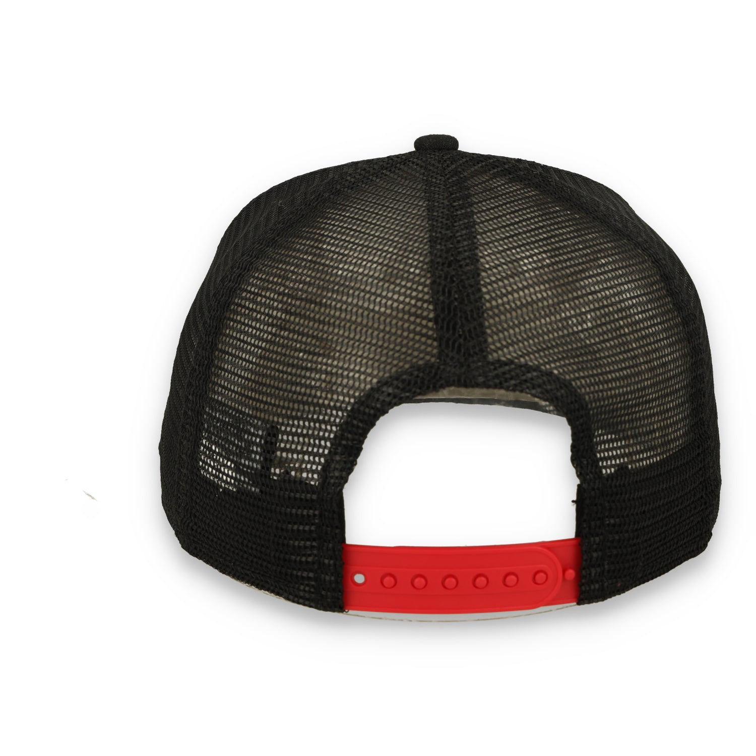 Exclusive New Era San Francisco 49ers Oval 9FIFTY Trucker Hat-Black/Red