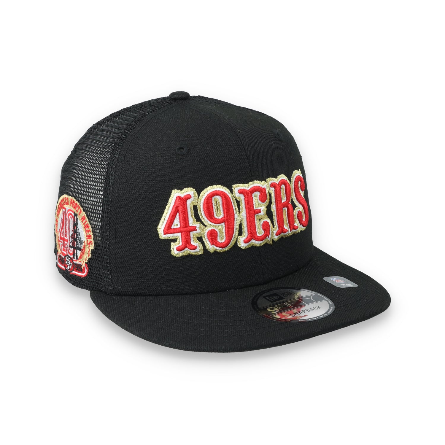 New Era San Francisco 49ers 40th Anniversary Side Patch 9FIFTY Trucker Snapback