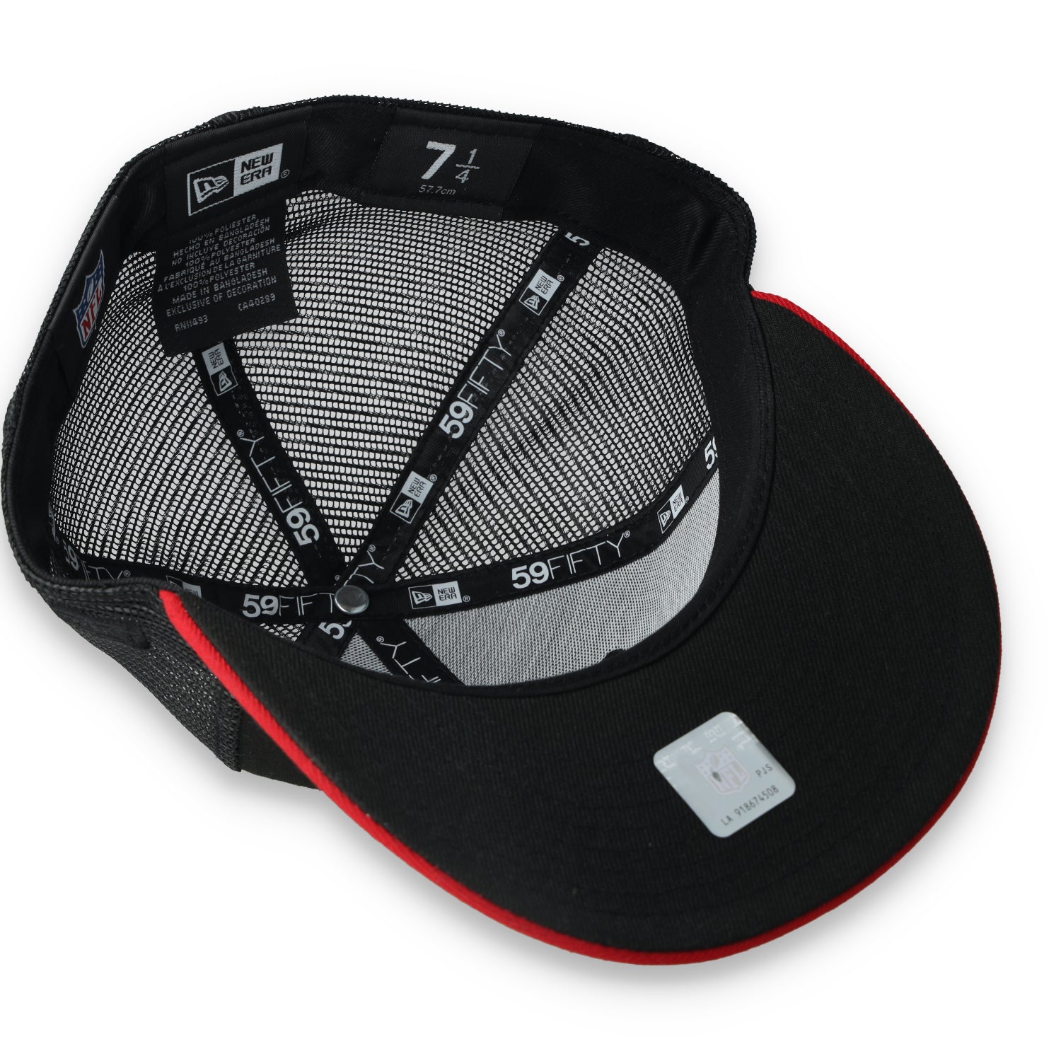 Exclusive San Francisco 49ers Trucker Mesh 59FIFTY Fitted Hat- Black/Red