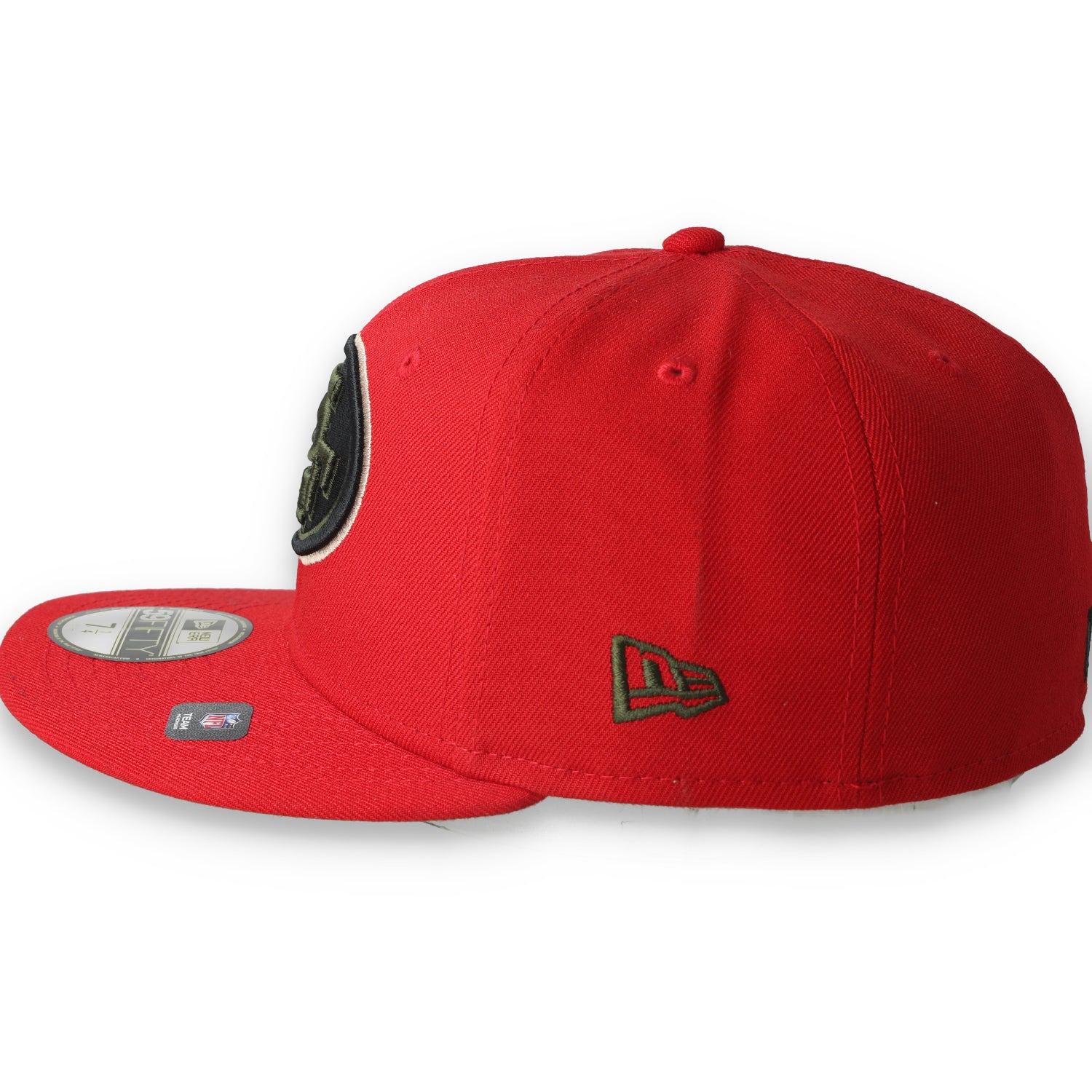 Exclusive New Era San Francisco 49ers 60th Wood Camo 59FIFTY Fitted Hat- Scarlet/Camo