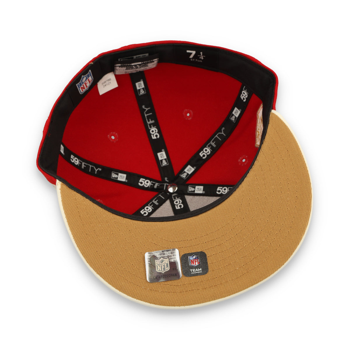 NEW ERA SAN FRANCISCO 49ERS "70 YEARS" SIDE PATCH 59FIFTYFITTED - RED/CREAM