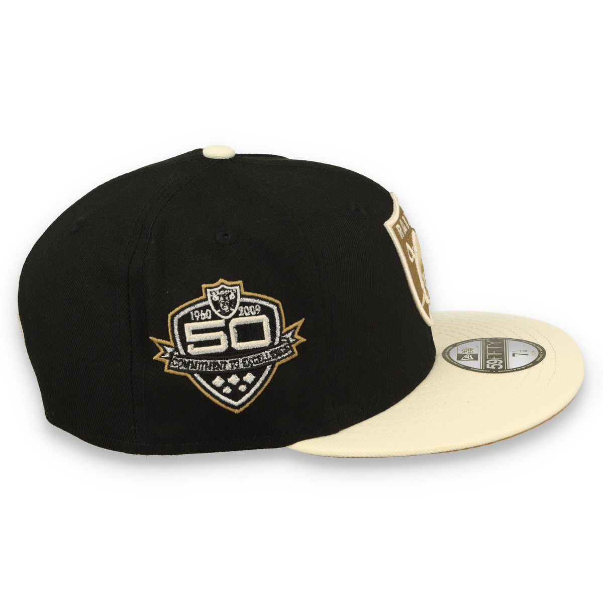 NEW ERA LAS VEGAS RAIDERS "50 YEARS" SIDE PATCH 59FIFTYFITTED - RED/CREAM
