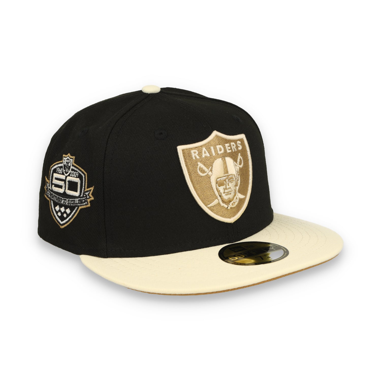 NEW ERA LAS VEGAS RAIDERS "50 YEARS" SIDE PATCH 59FIFTYFITTED - RED/CREAM