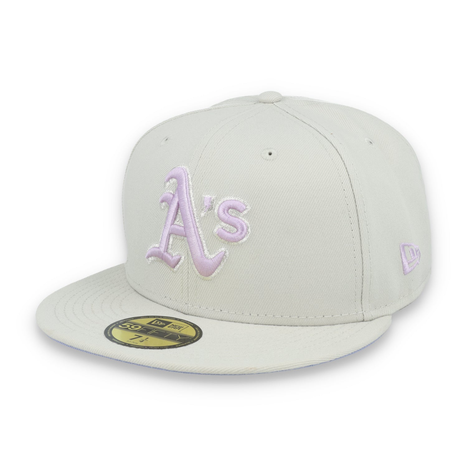 New Era Oakland Athletics Floral Side Patch 59FIFTY Fitted Hat-Stone/Lavender