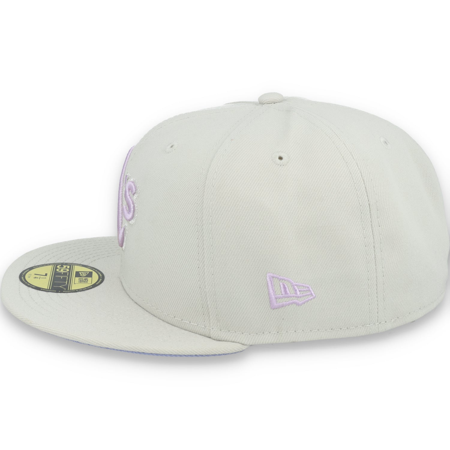 New Era Oakland Athletics Floral Side Patch 59FIFTY Fitted Hat-Stone/Lavender