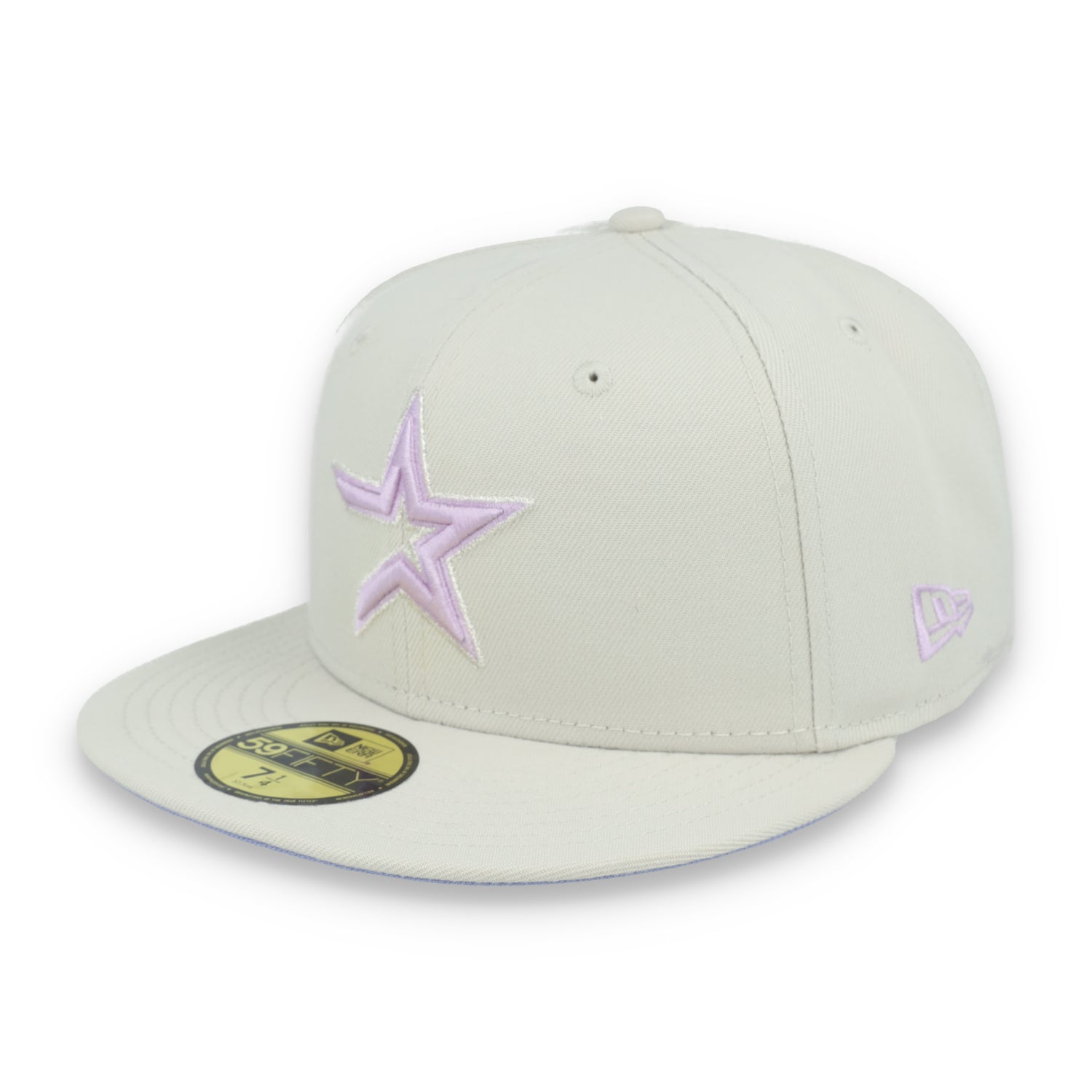 New Era Houston Astros Floral Side Patch 59FIFTY Fitted Hat-Stone/Lavender