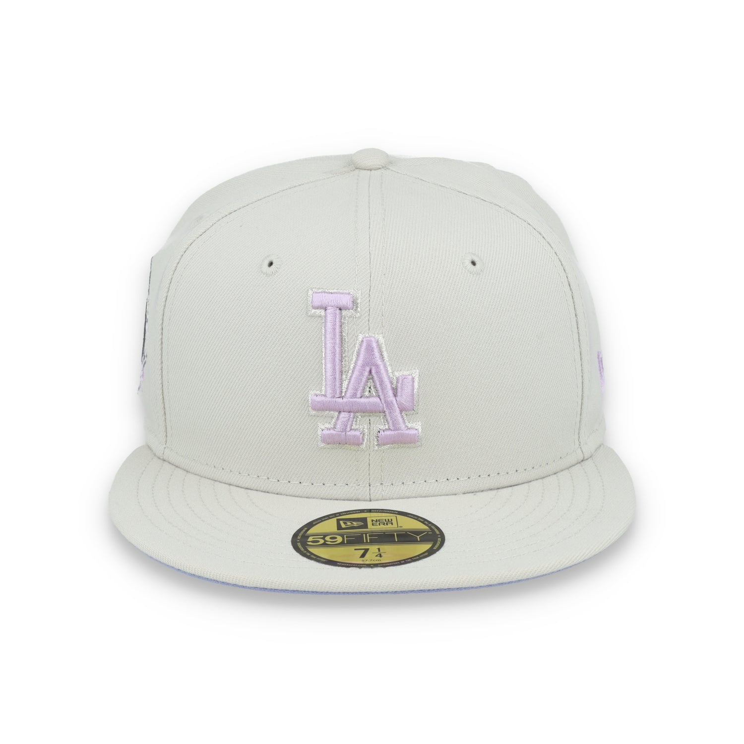 New Era Los Angeles Dodgers Floral Side Patch 59FIFTY Fitted Hat-Stone/Lavender