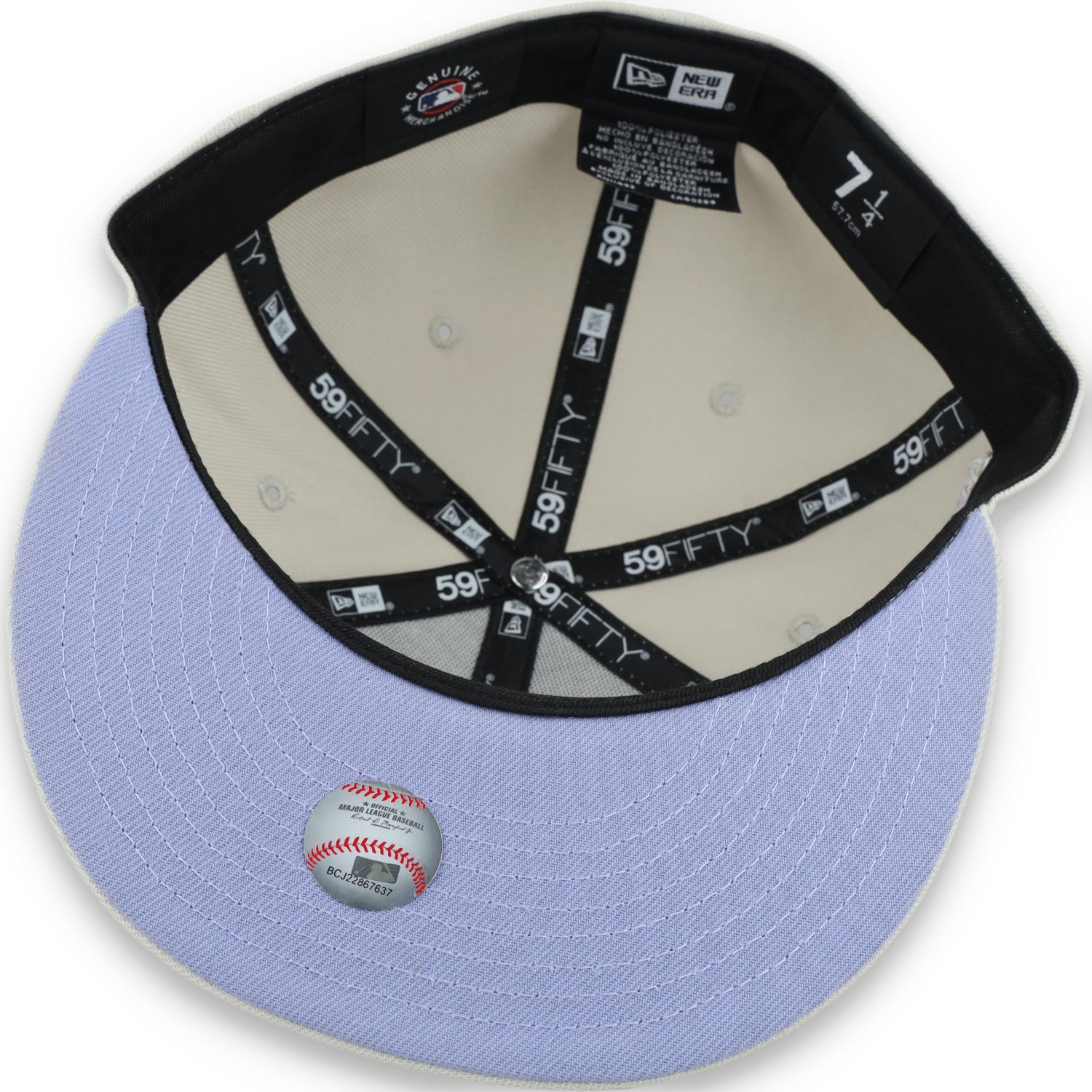 New Era Los New York Yankees Floral Side Patch 59FIFTY Fitted Hat-Stone/Lavender