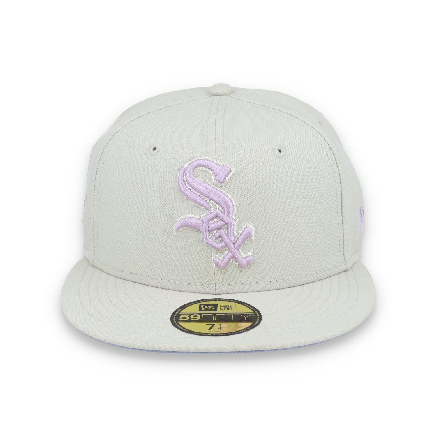 New Era Chicago White Sox Floral Side Patch 59FIFTY Fitted Hat-Stone/Lavender