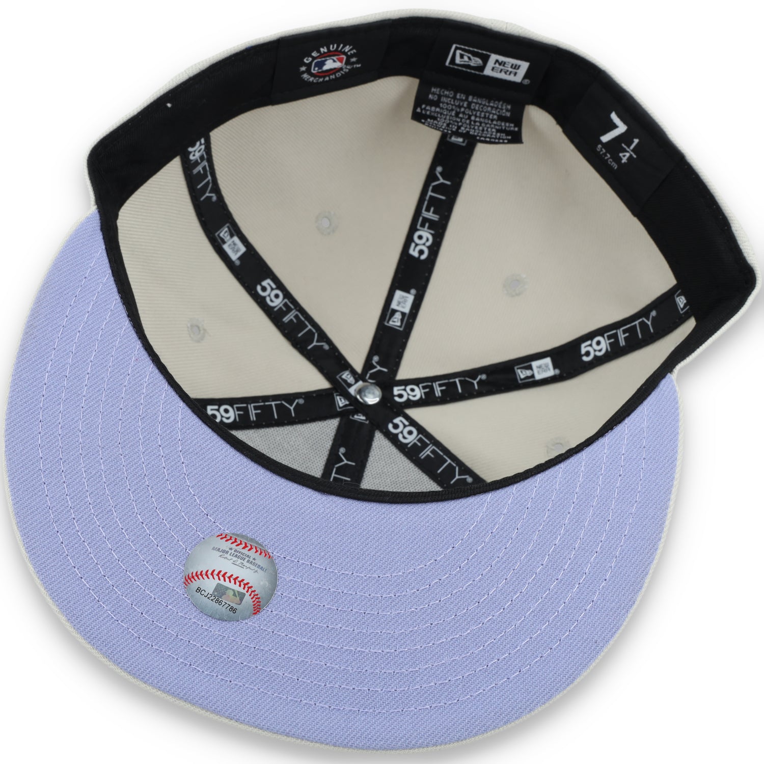 New Era Chicago White Sox Floral Side Patch 59FIFTY Fitted Hat-Stone/Lavender