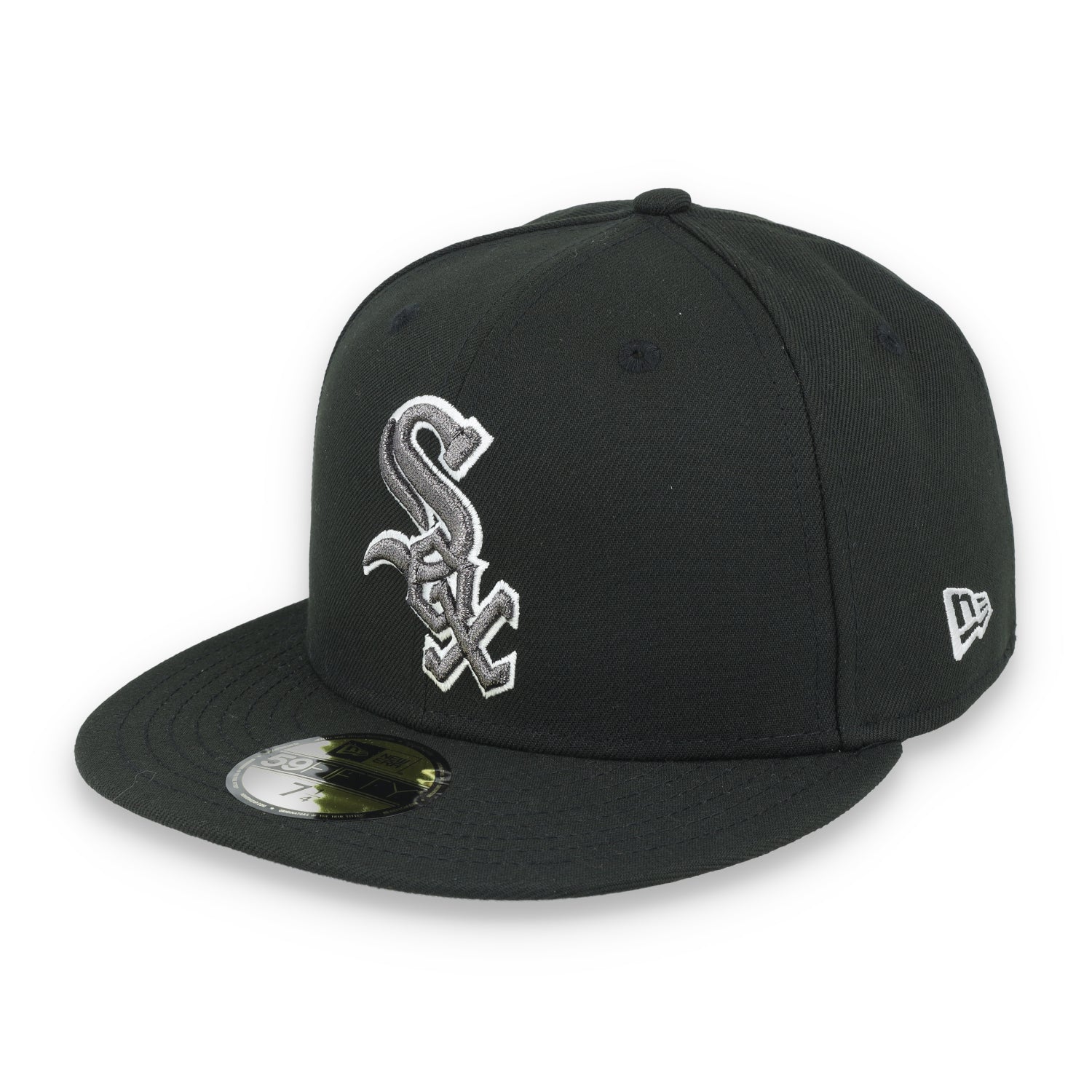 New Era Chicago White Sox 1917 World Series Side Patch 59FIFTY Fitted Hat-Metallic Grey/Black