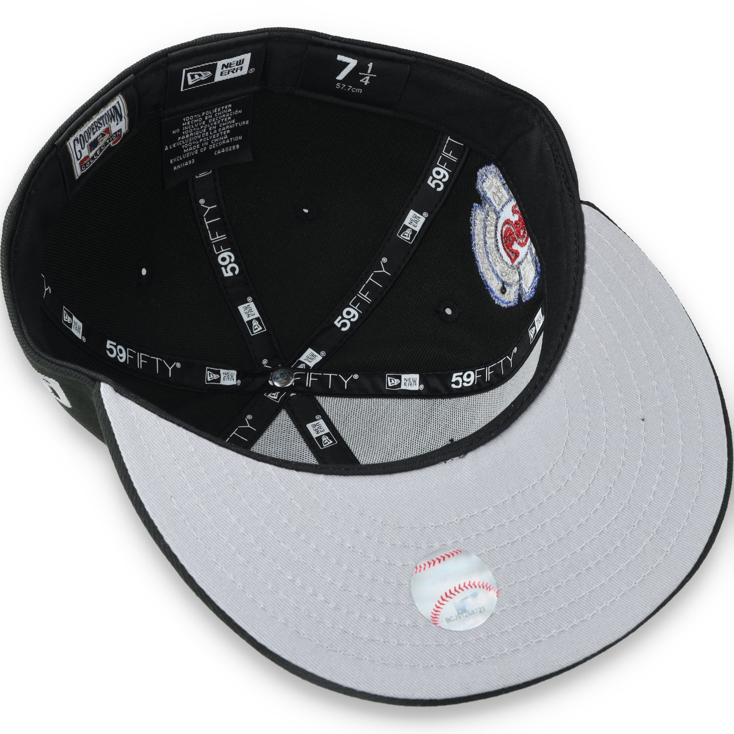 New Era Chicago White Sox 1917 World Series Side Patch 59FIFTY Fitted Hat-Metallic Grey/Black