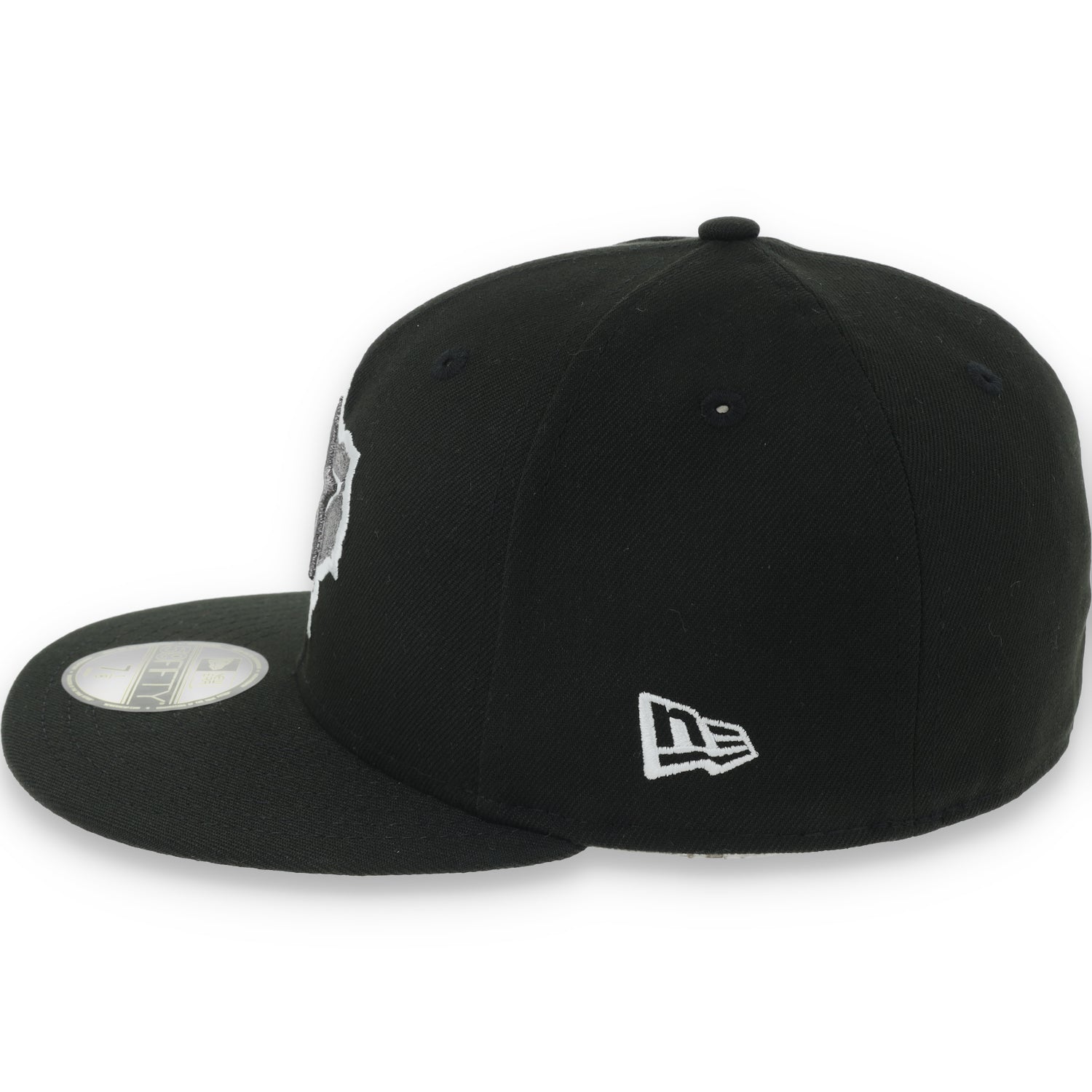 New Era Houston Texas 50th Anniversary Side Patch 59FIFTY Fitted Hat-Metallic Grey/Black