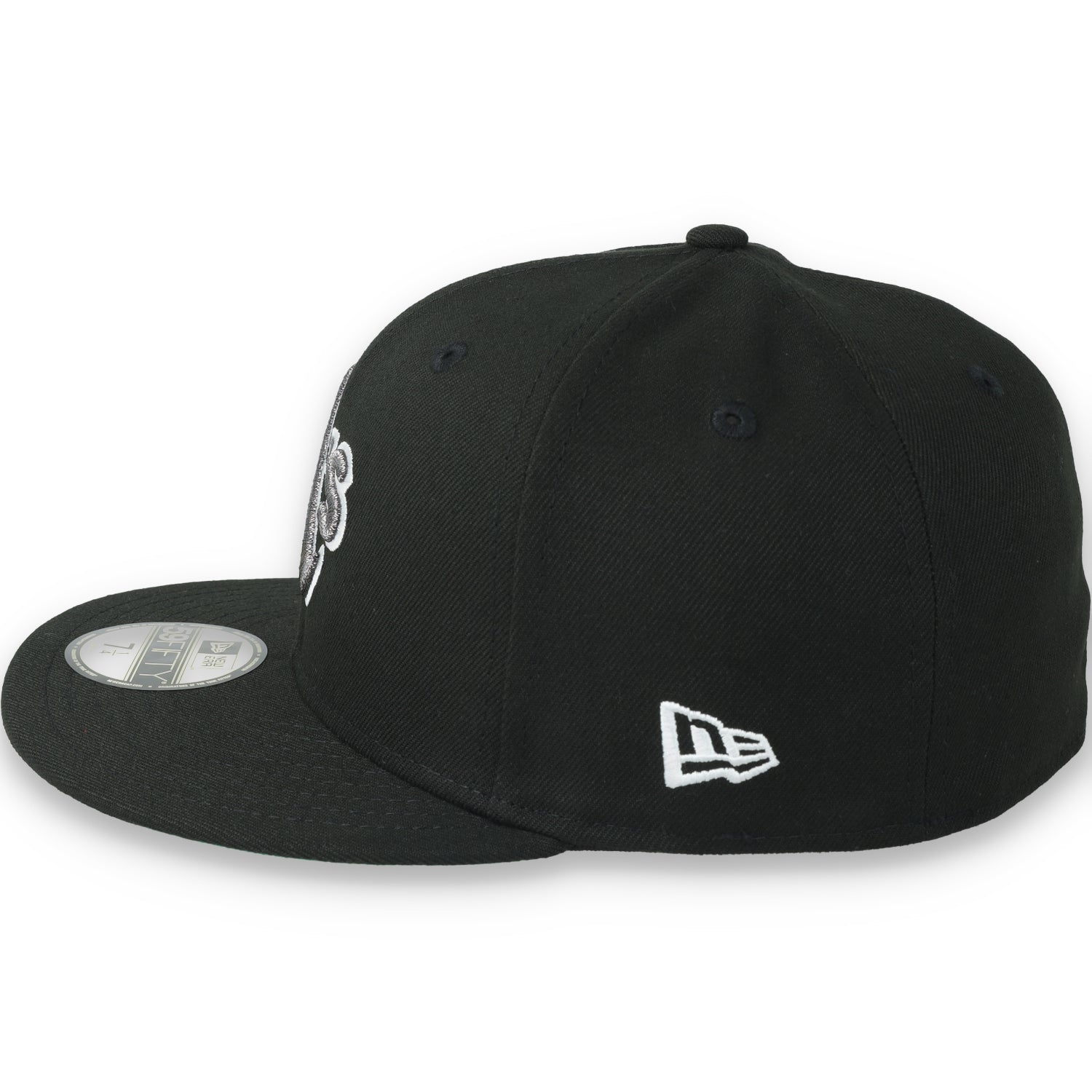 New Era Oakland Athletics 25th Anniversary Side Patch 59FIFTY Fitted Hat-Metallic Grey/Black