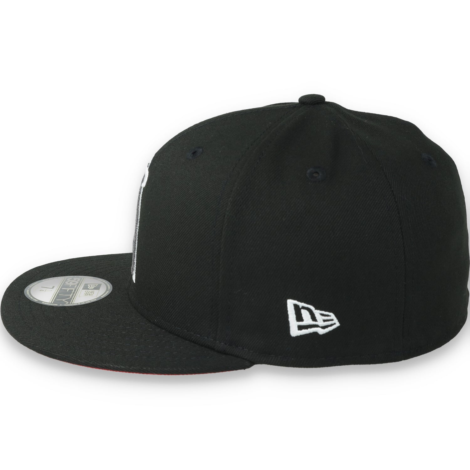 New Era Los Angeles Angels 25th Anniversary Side Patch 59FIFTY Fitted Hat-Metallic Grey/Black