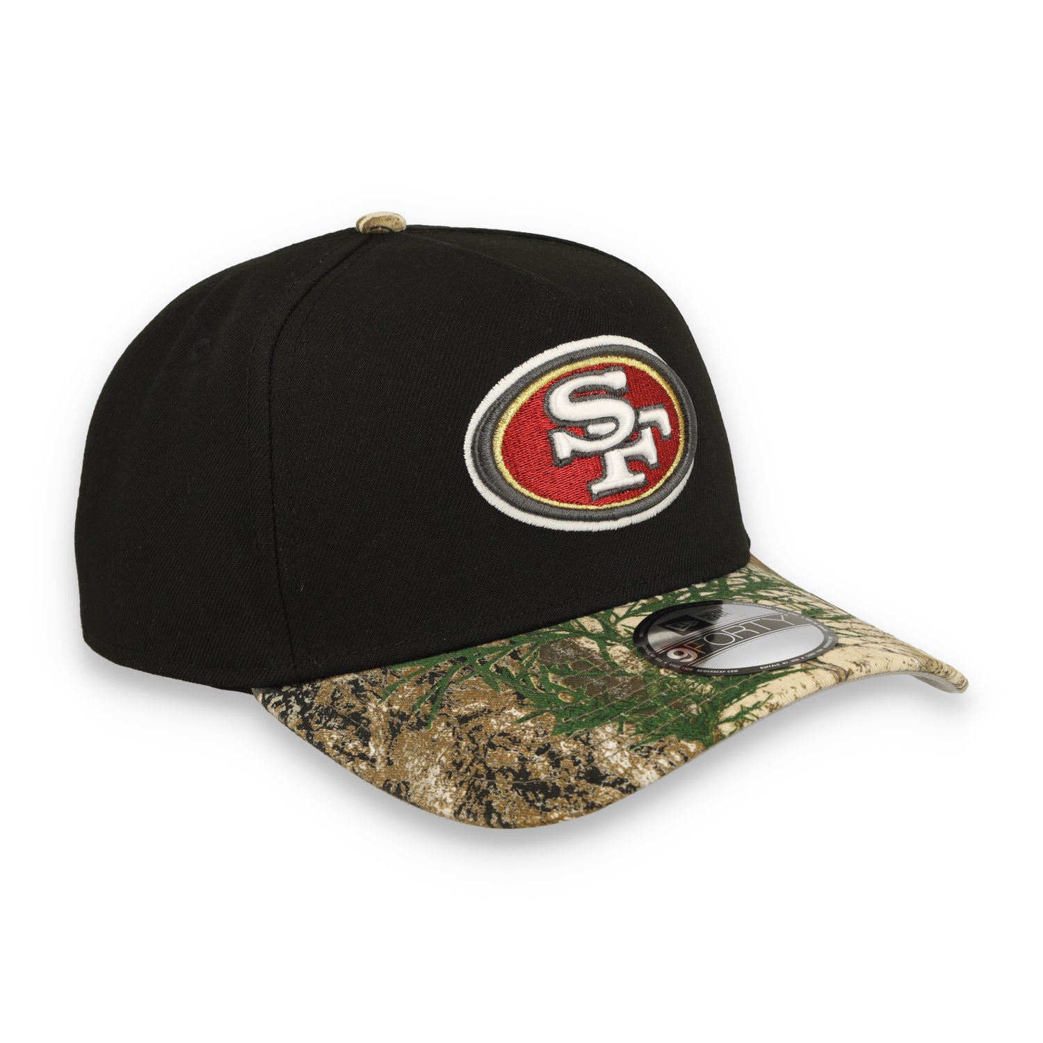 NEW ERA SAN FRANCISCO 9FORTY A-FRAME 49ERS 'BLACK CROWN REALTREE VISOR'