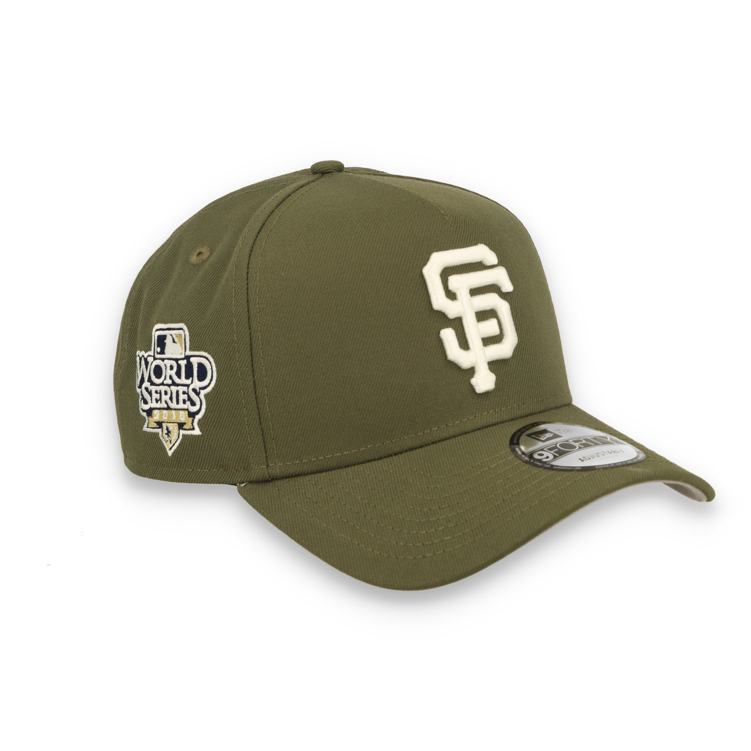 New Era San Francisco Giants 2010 World Series 9FORTY A-Frame Snapback Hat-New Olive