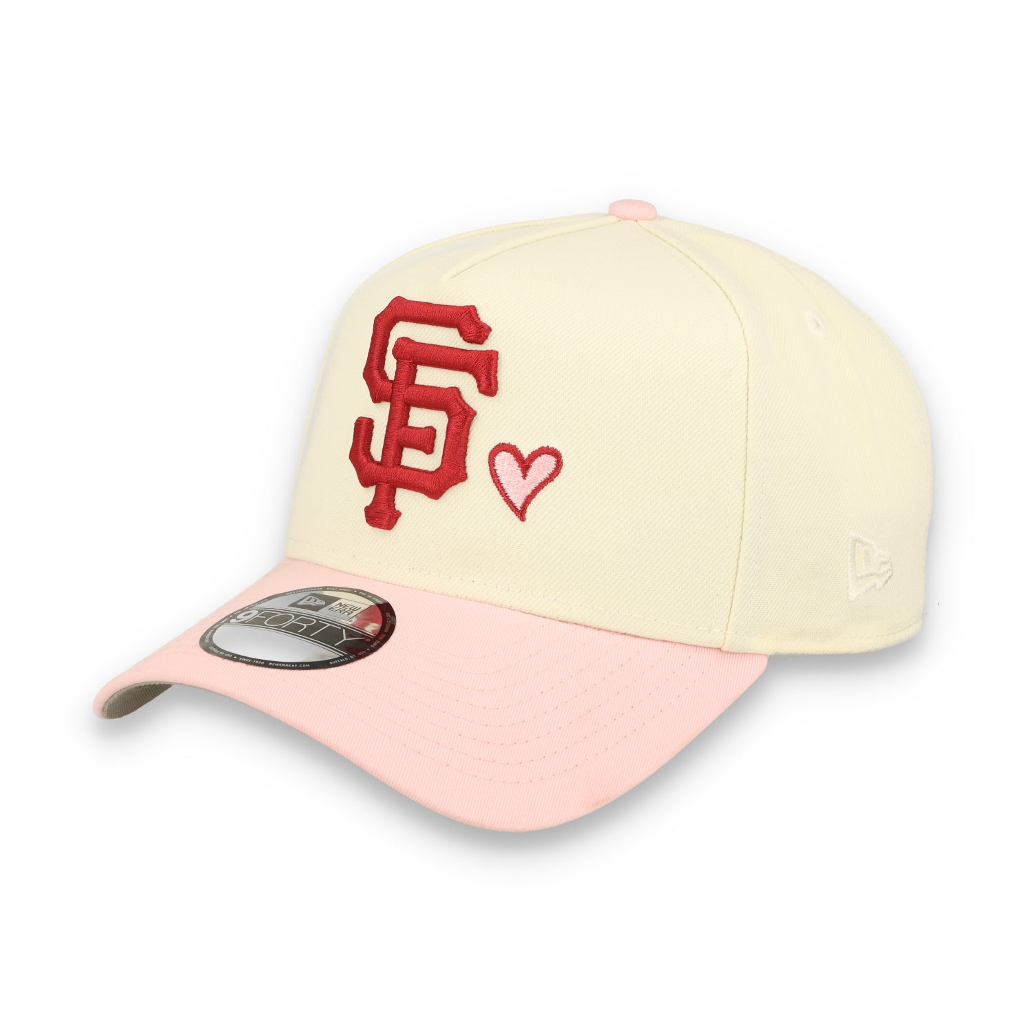 New Era San Francisco Giants Hearts 9FORTY A-Frame Snapback Hat-Chrome White