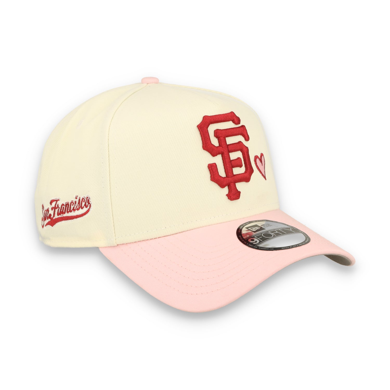 New Era San Francisco Giants Hearts 9FORTY A-Frame Snapback Hat-Chrome White