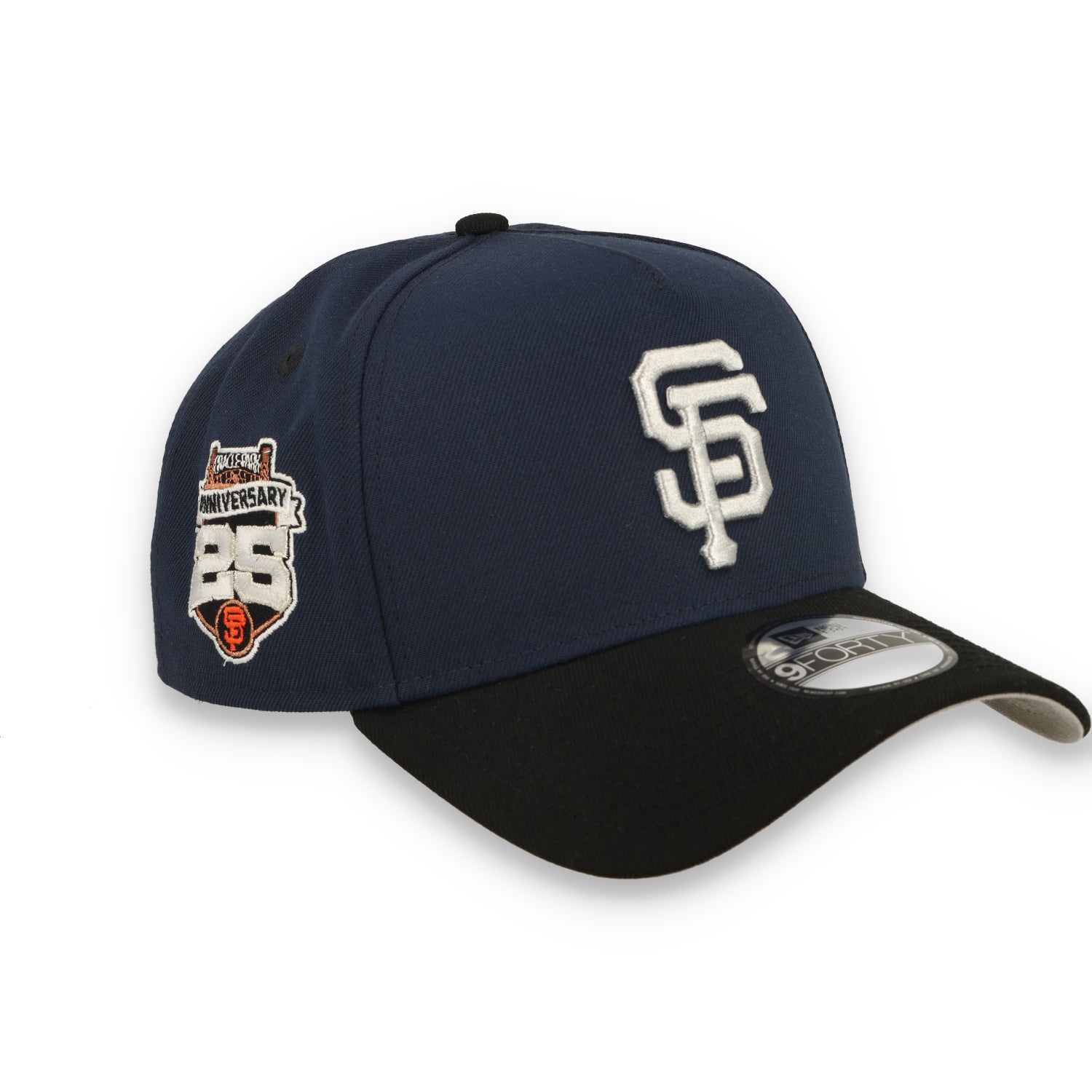 New Era San Francisco Giants 25th Anniversary  9FORTY A-Frame Snapback Hat-Oceanside Blue/Black