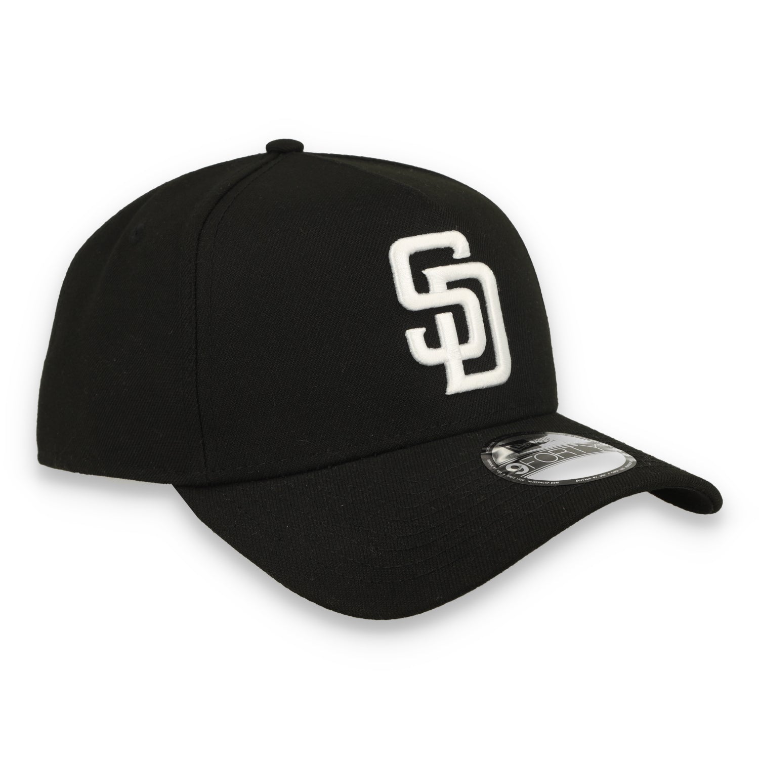 New Era San Diego Padres 9FORTY A-Frame Snapback Hat-Black/White
