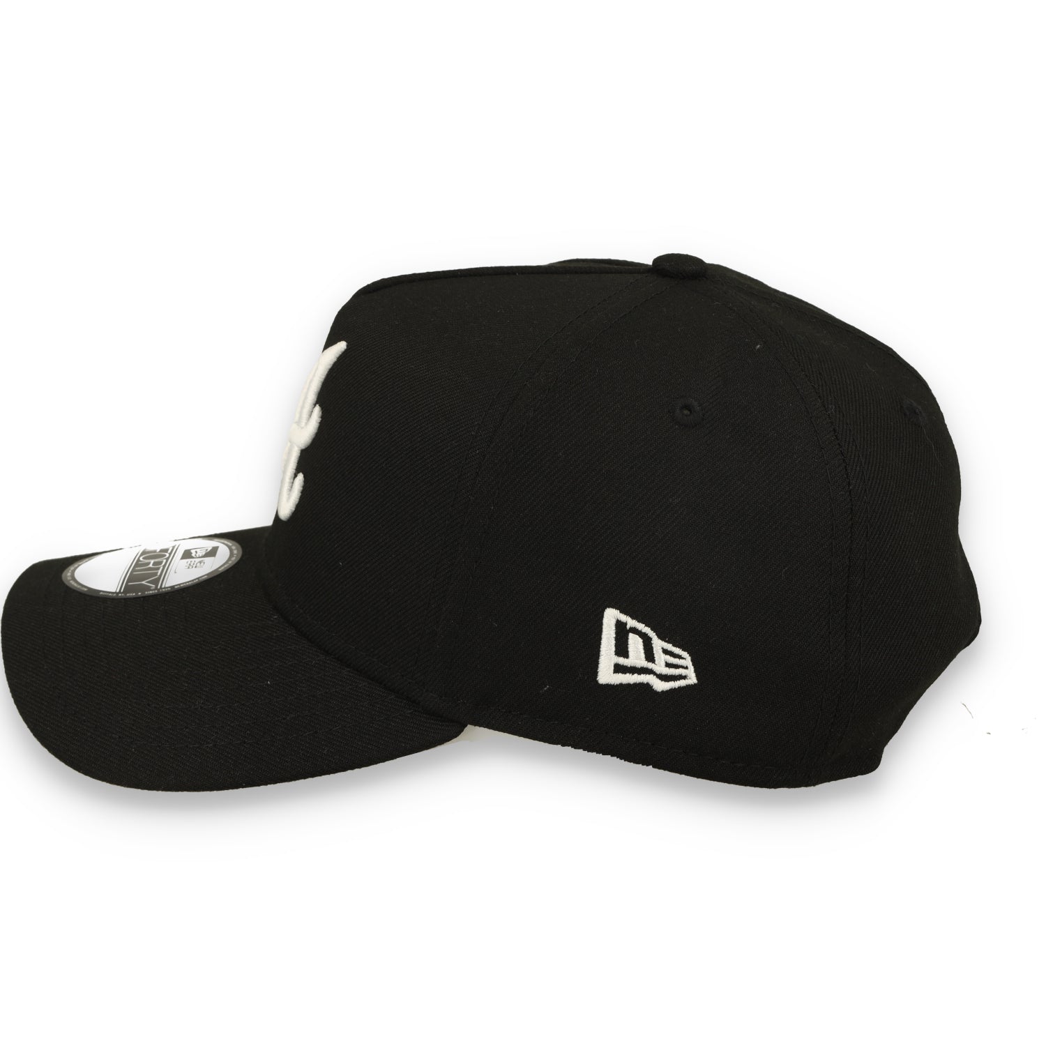 New Era Atlanta Brave 9FORTY A-Frame Snapback Hat-Black/White