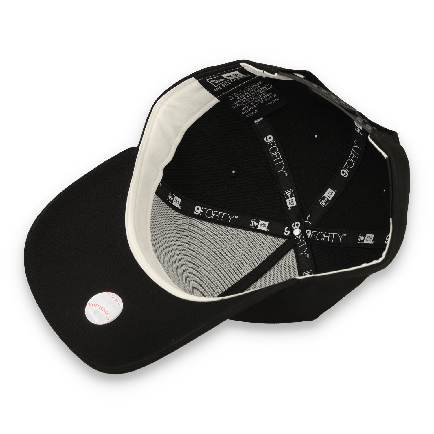 New Era Atlanta Brave 9FORTY A-Frame Snapback Hat-Black/White