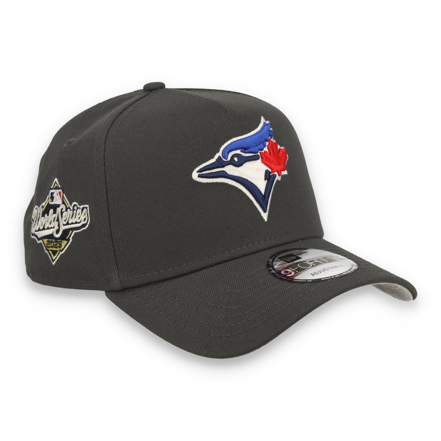 New Era Toronto Blue Jays 2025 World Series 9FORTY A-Frame Snapback Hat-Dark Gray
