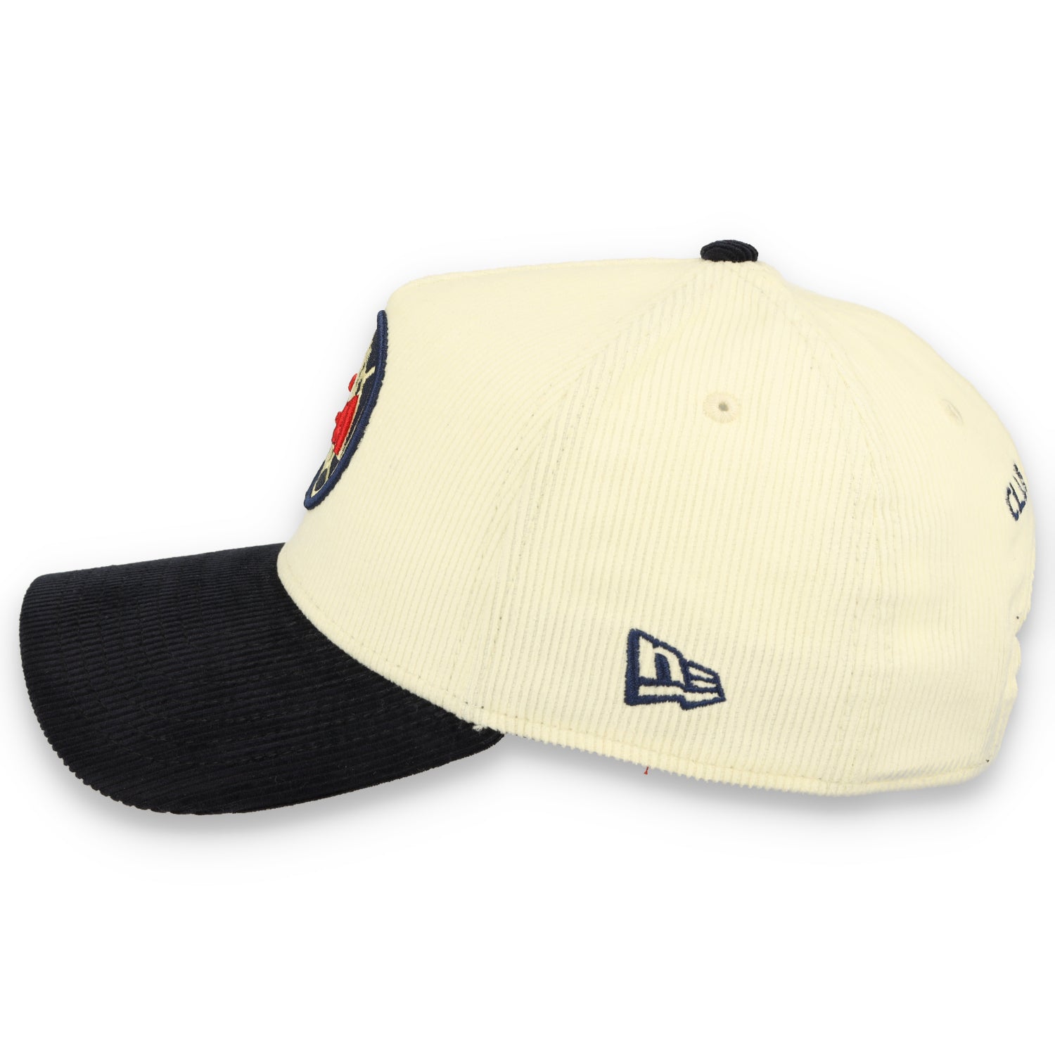 New Era Club America Corduroy 9Forty Adjustable Hat-Chrome/Navy
