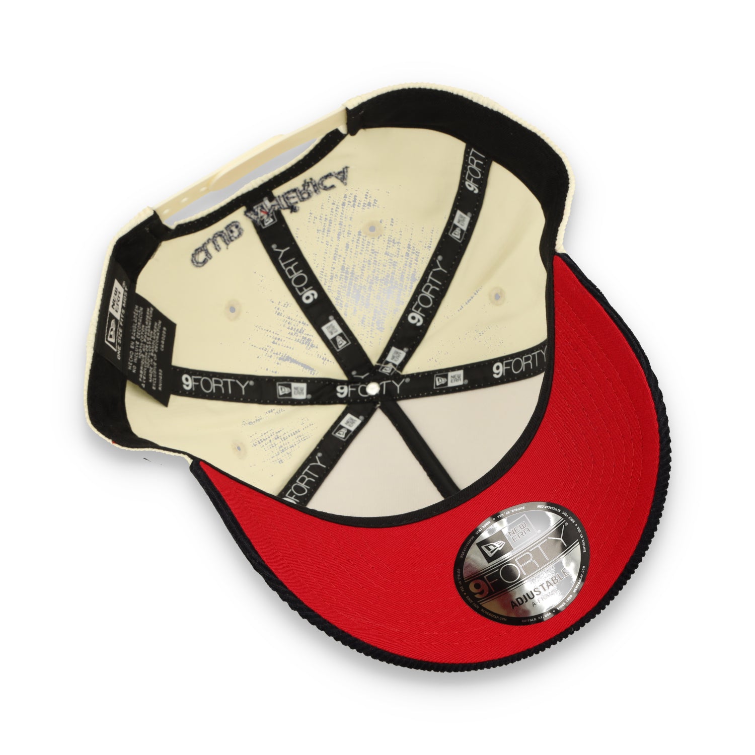 New Era Club America Corduroy 9Forty Adjustable Hat-Chrome/Navy