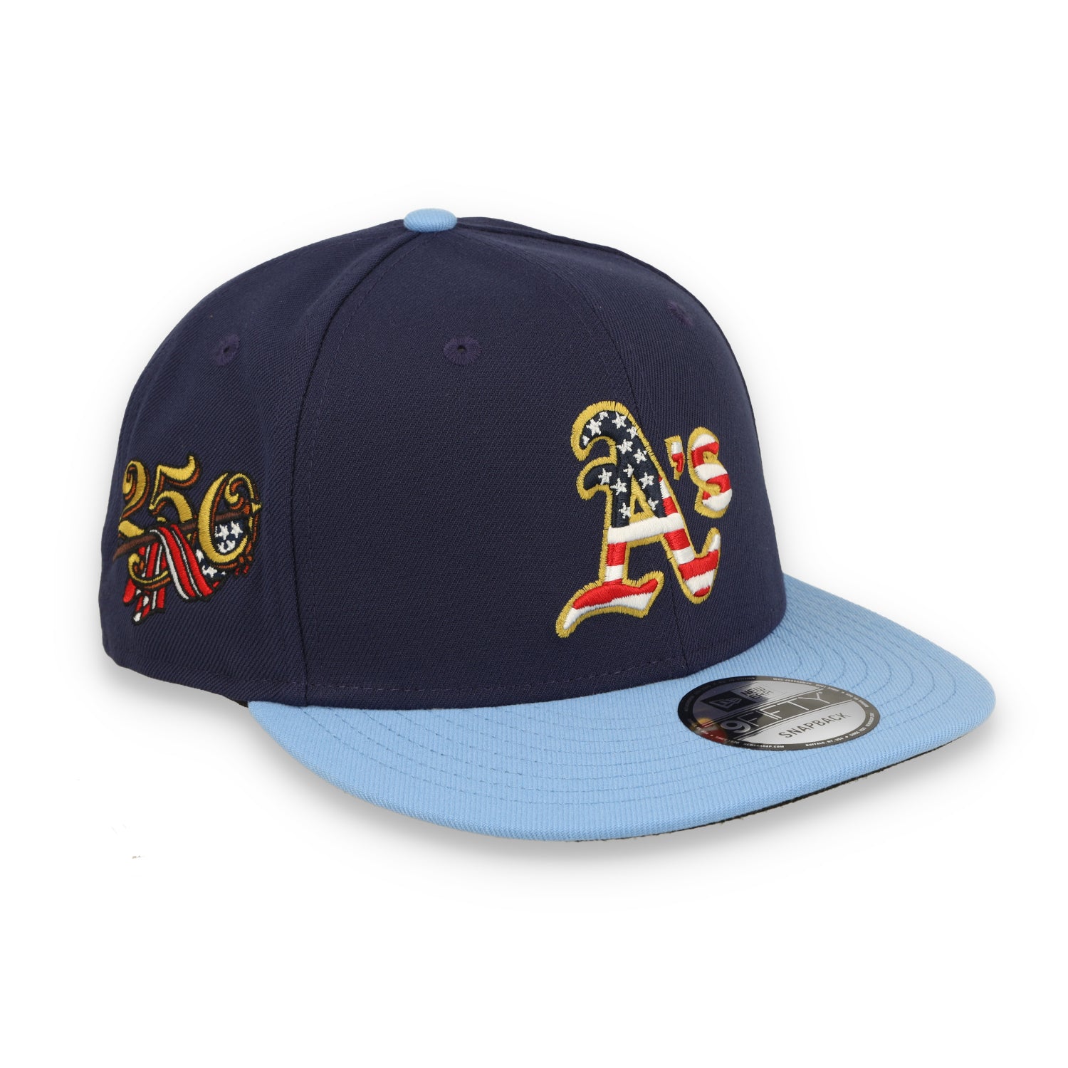 New Era Oakland Athletics Independence Day "250th Anniversary" Side Patch 9FIFTY Snapback Hat