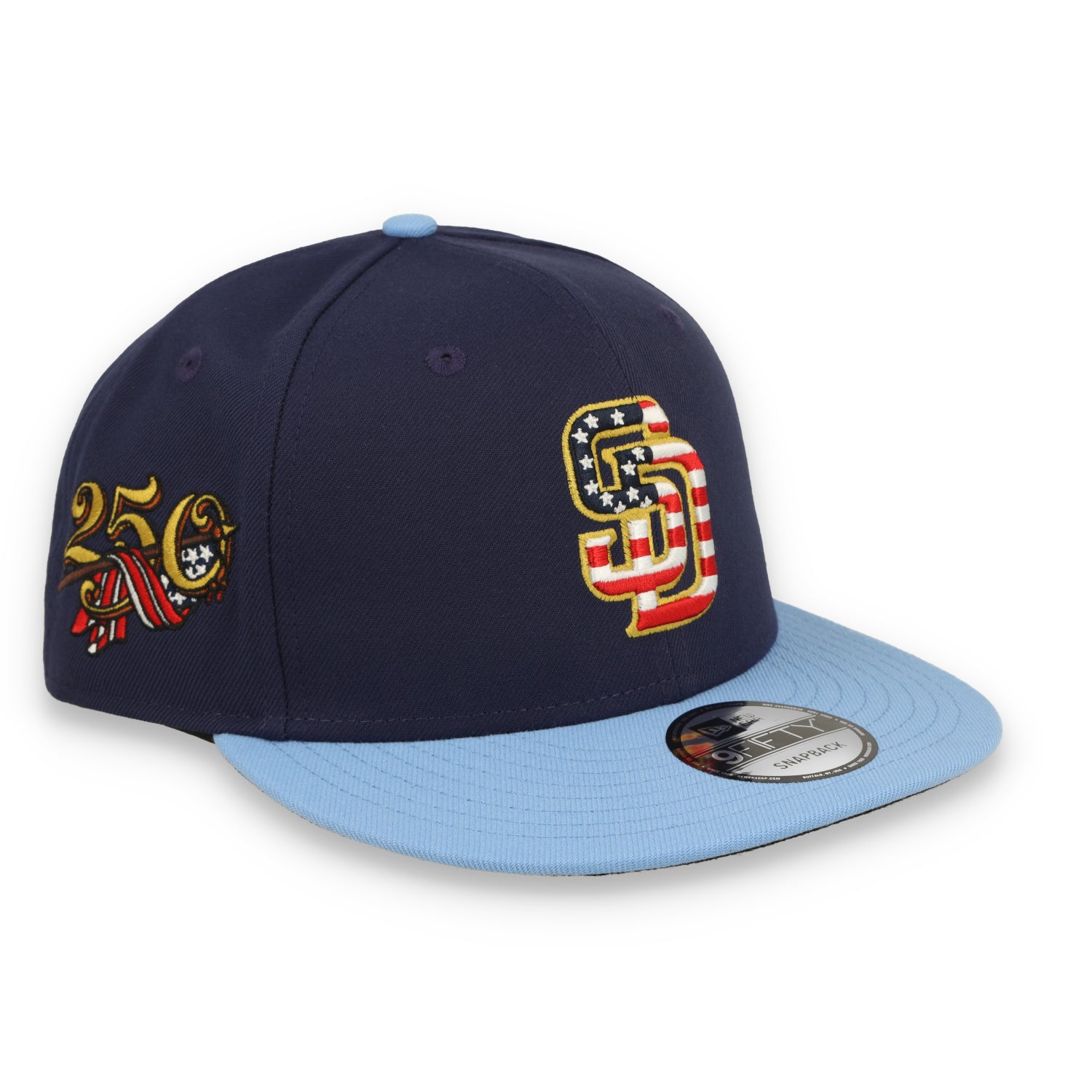 New Era San Diego Padres Independence Day "250th Anniversary" Side Patch 9FIFTY Snapback Hat