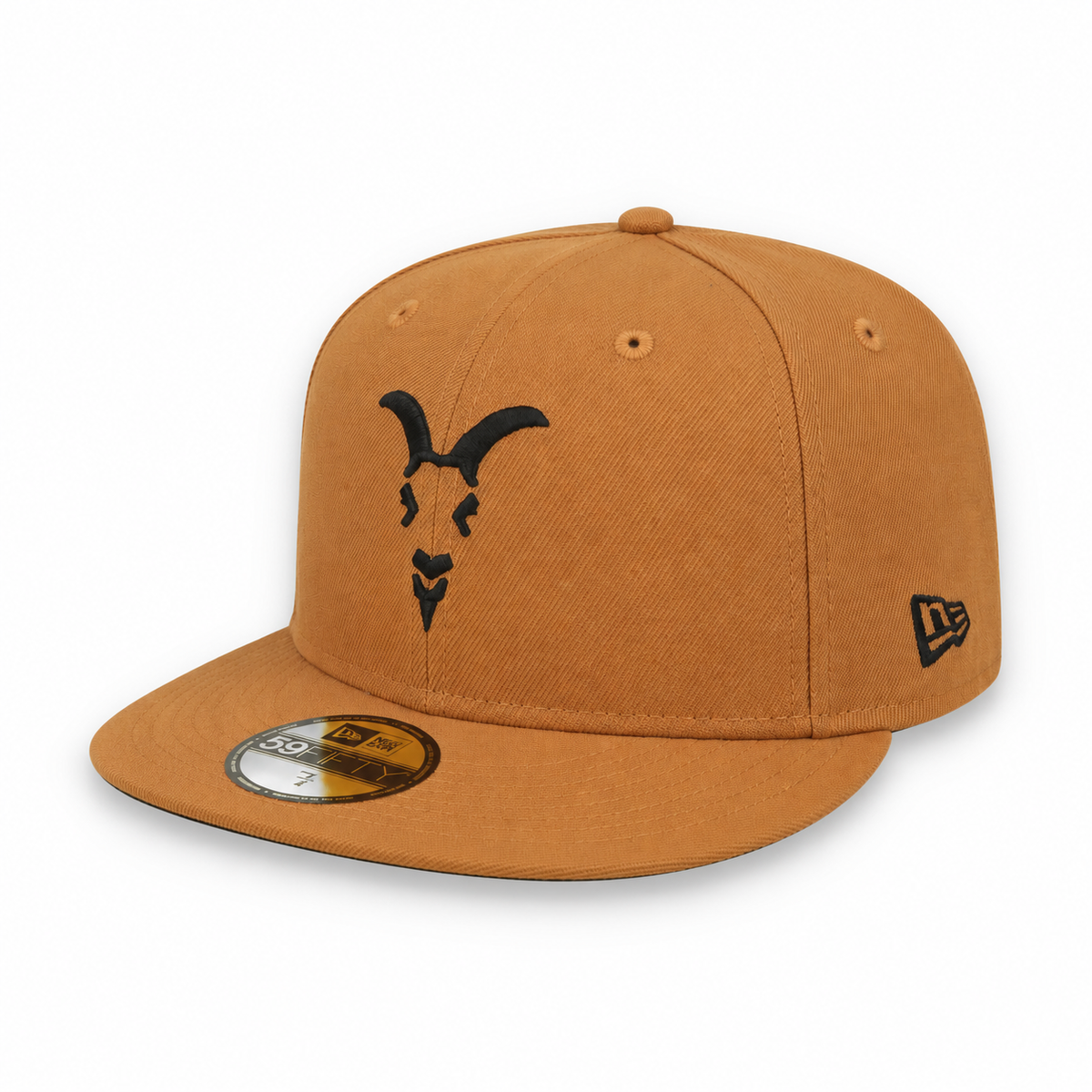 New Era Chivas goat logo 59FIFTY fitted hat in bronze and black - three quarter left view