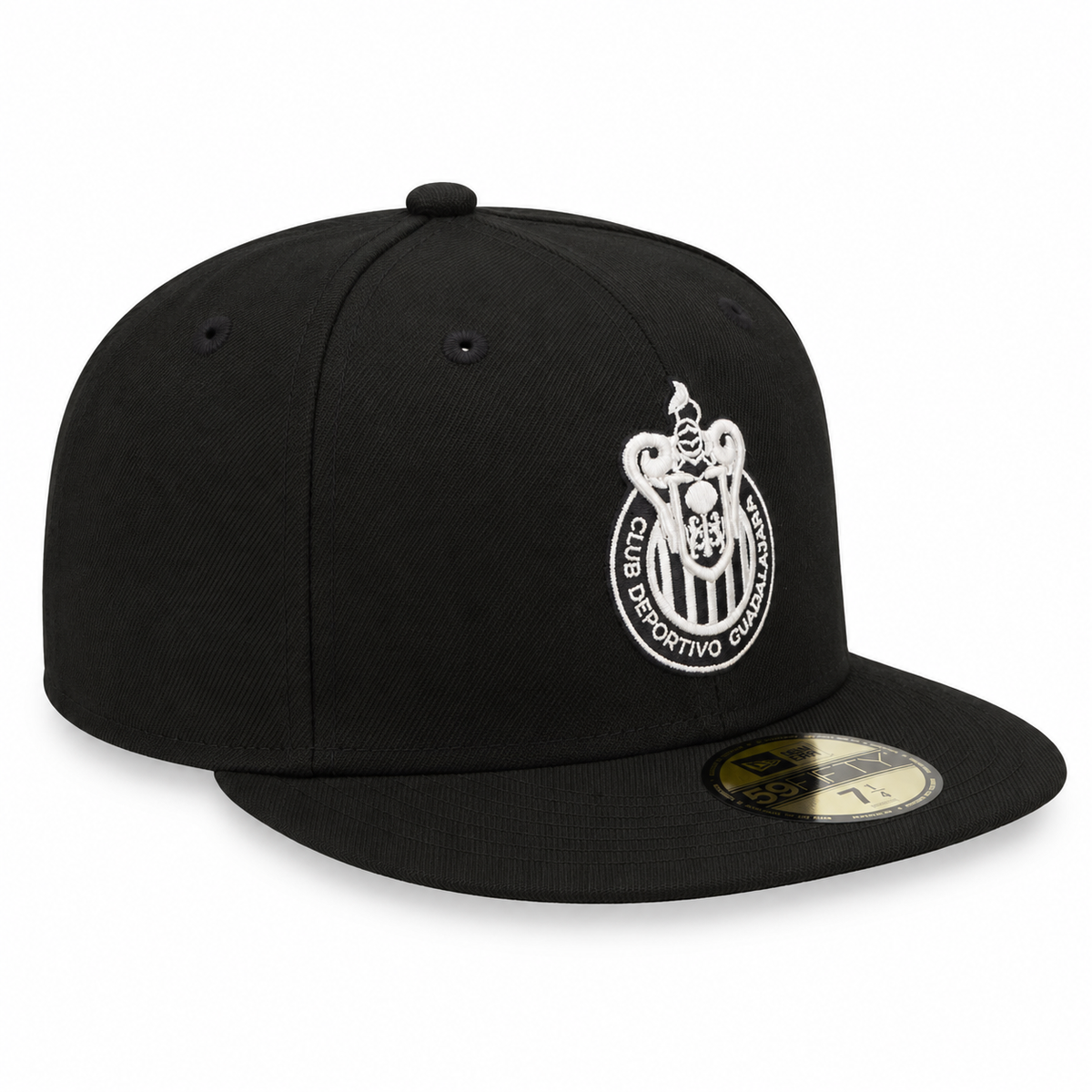 New Era Chivas 71079831 black and white 59FIFTY fitted hat - opposite angle
