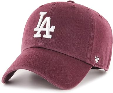 '47 BRAND LOS ANGELES DODGERS '47 MVP ADJUSTABLE HAT-Dark Maroon