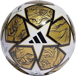 Adidas Champions League Club Soccer Ball 2024- GOLD/BLACK-WHITE