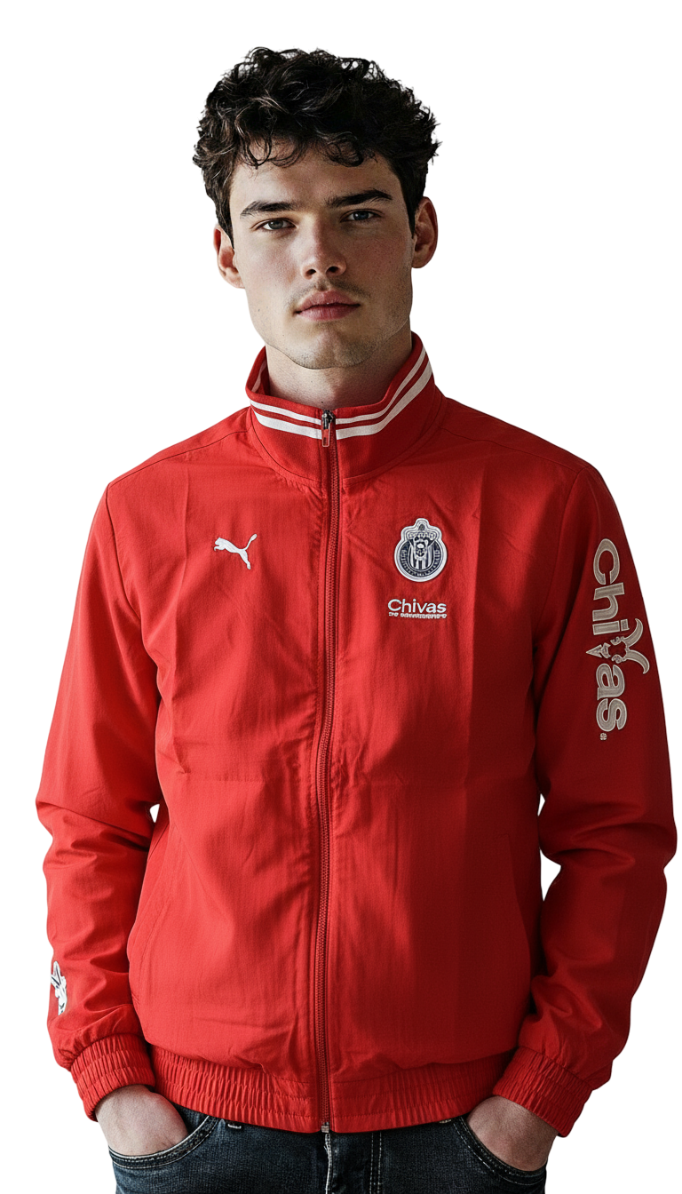 Puma Men's Chivas  Jacket -RED/WHITE
