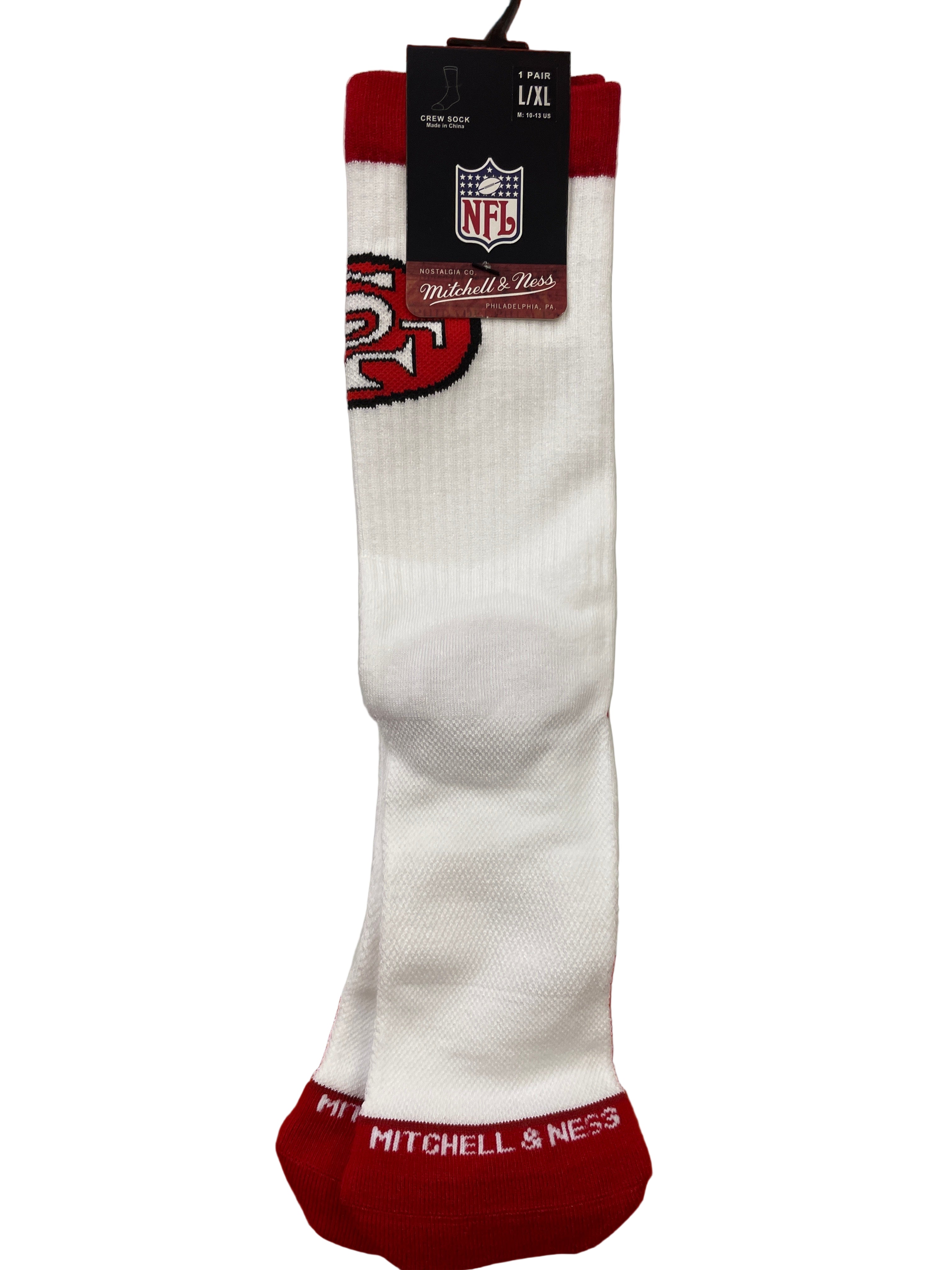 Mitchell and Ness San Francisco 49ers Touchback Crew Socks