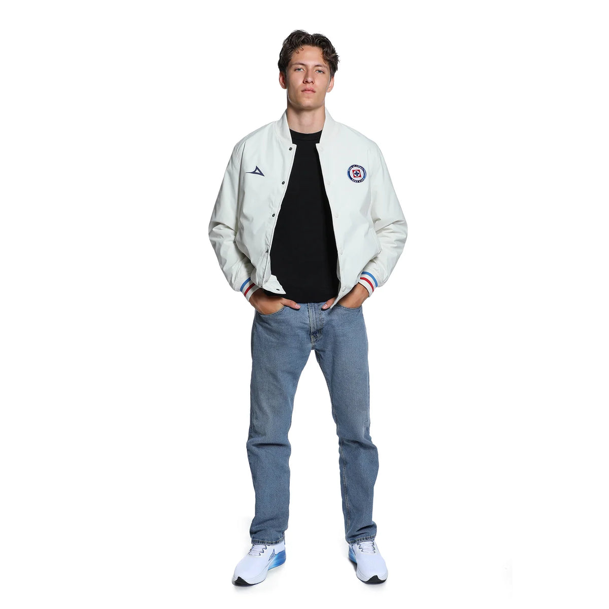 Pirma Men's Cruz Azul Bomber Jacket- Beige