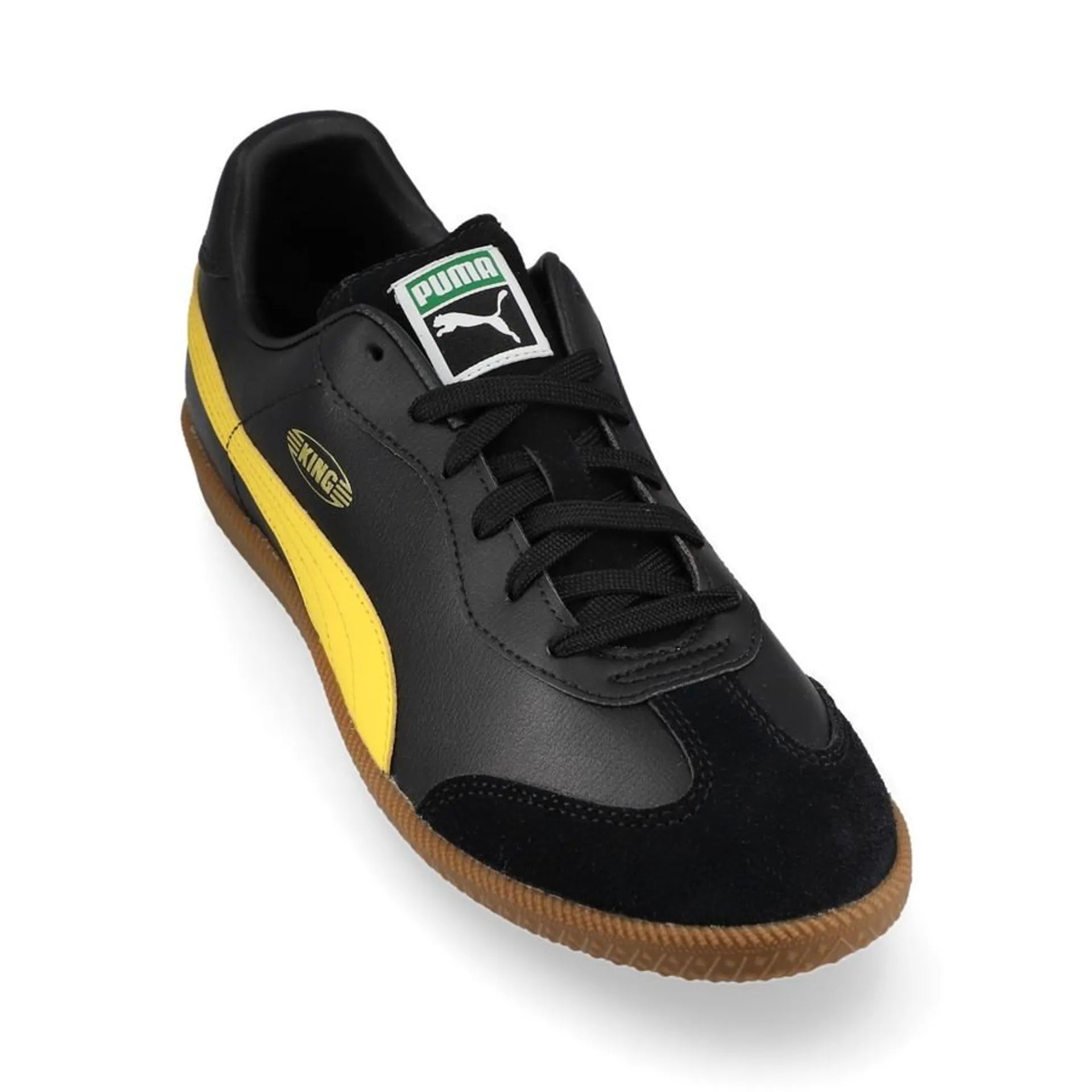 Puma King 21 IT-Black/ Pele Yellow