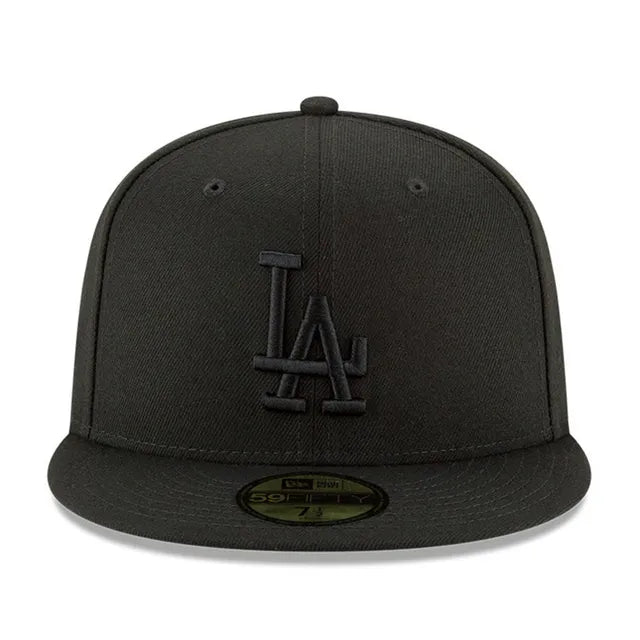 New EraLos Angeles Dodgers Black on Black with Gold 2025 World Series Champions Patch Grey UV New Era 59FIFTY Fitted Hat