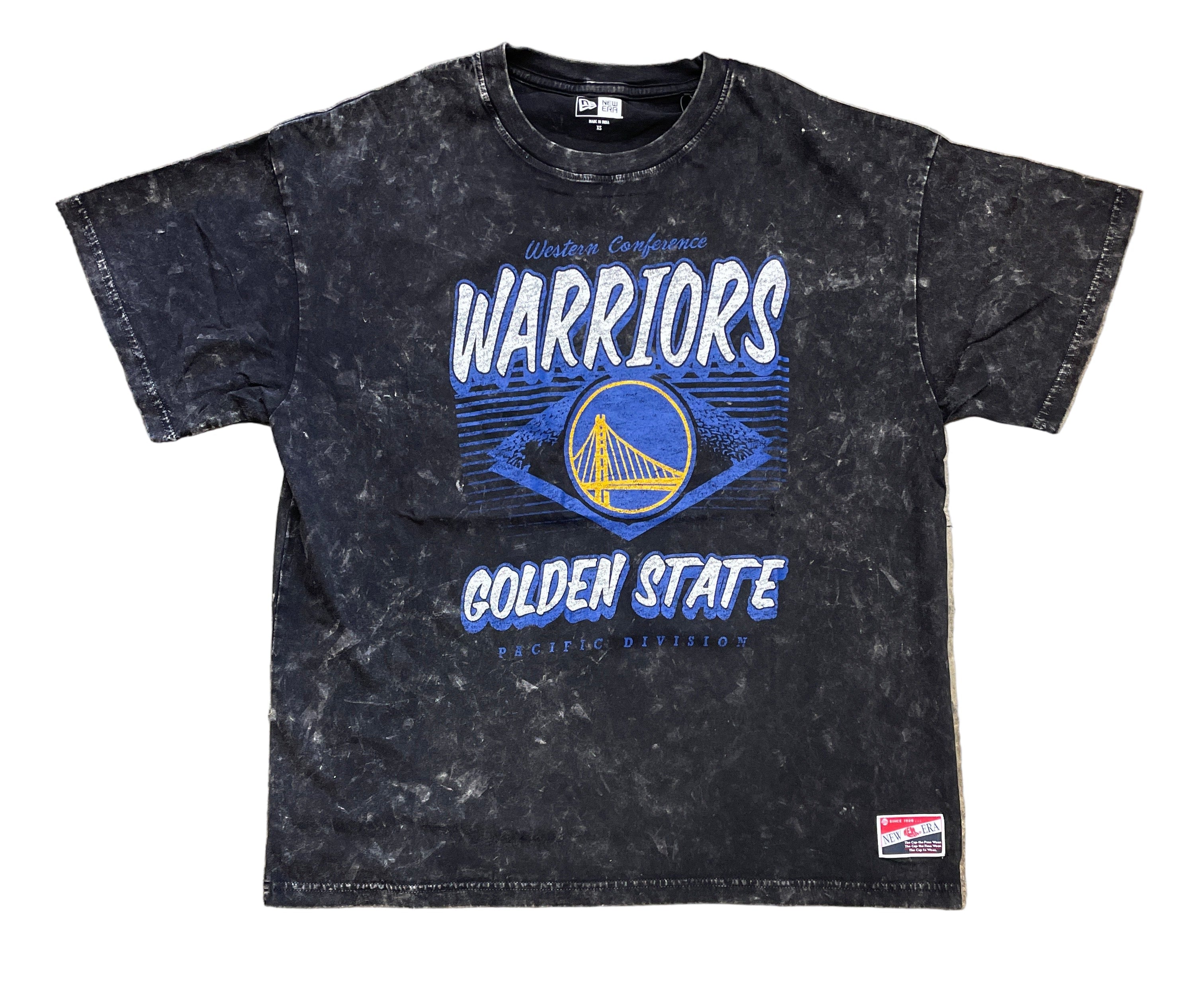 New Era Womens Golden State Warriors Oversized Faded T-Shirt