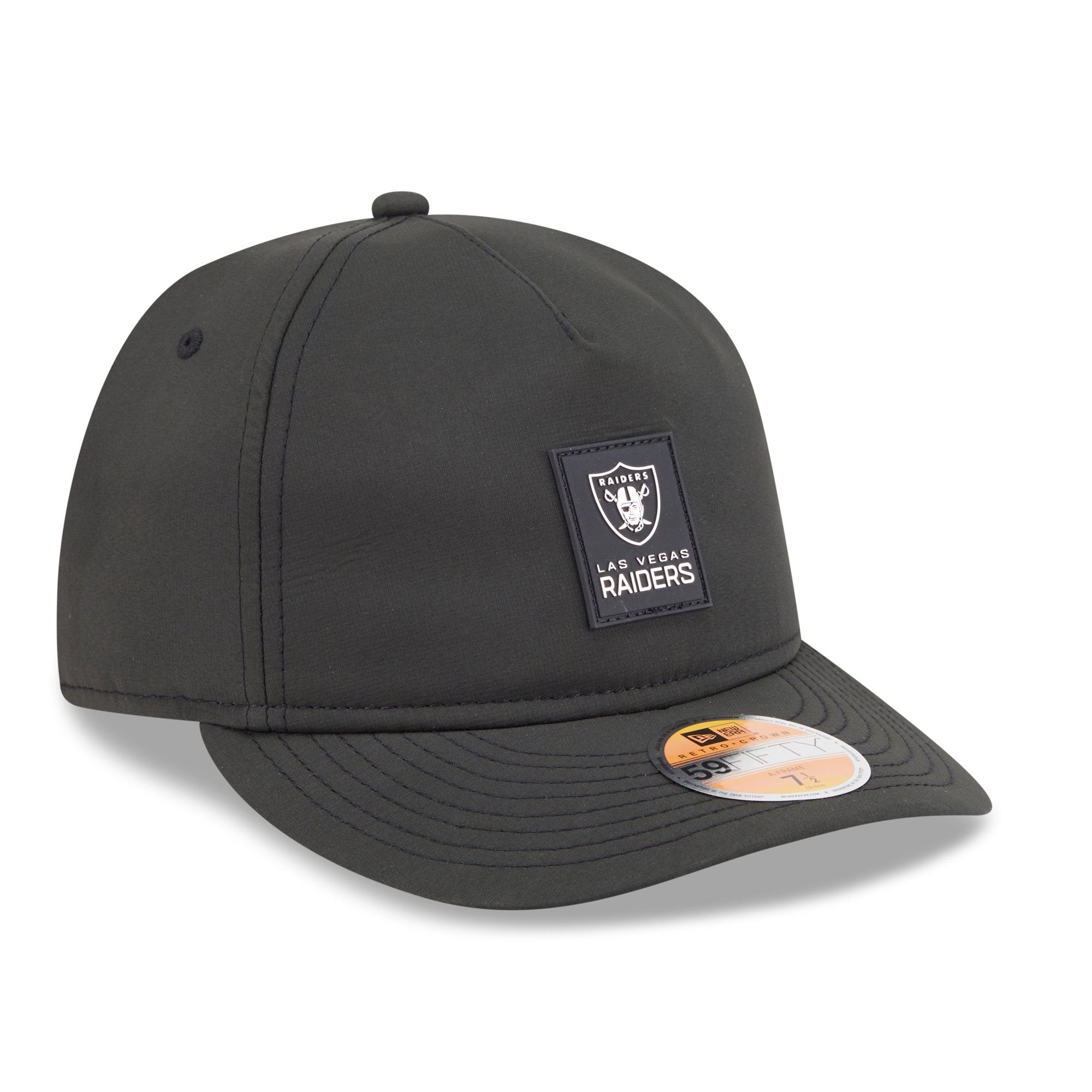 New Era Las Vegas Raiders Performance Retro Crown A-Frame ON-FIELD Sideline 59FIFTY Fitted Hat-Black