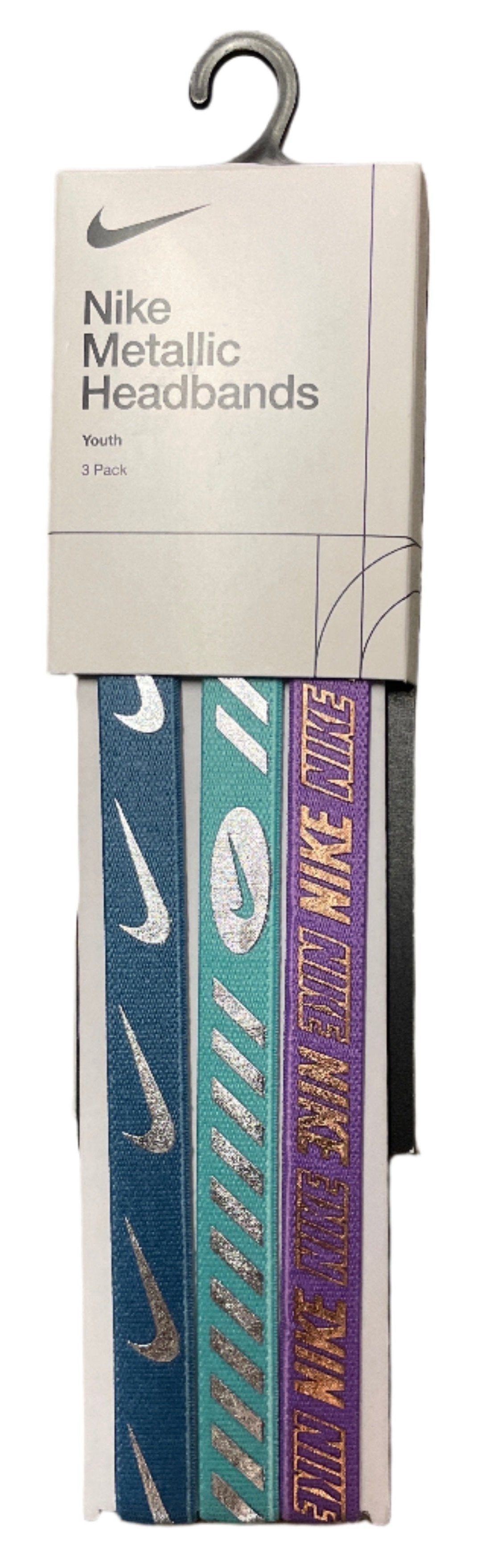 Nike Youth Metallic Headbands 3PK