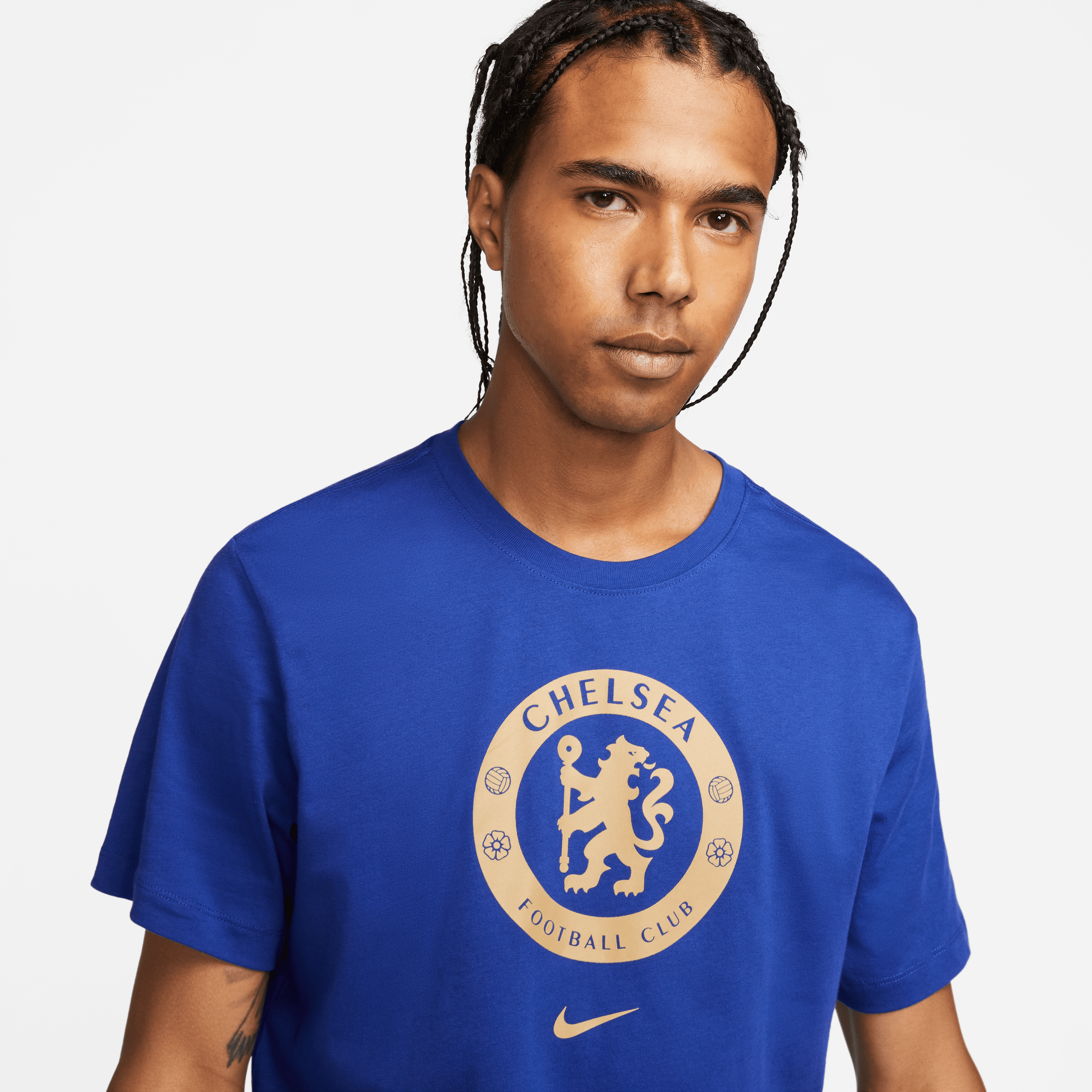 Nike Men's Chelsea FC Crest Soccer T-Shirt-Blue